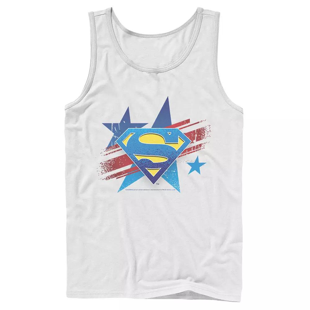 Men's DC Comics Superman Stars And Stripes Chest Logo Tank Top,  Product Image