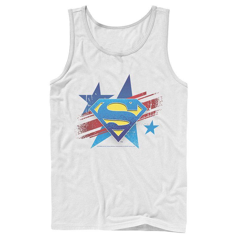 Men's DC Comics Superman Stars And Stripes Chest Logo Tank Top,  Product Image
