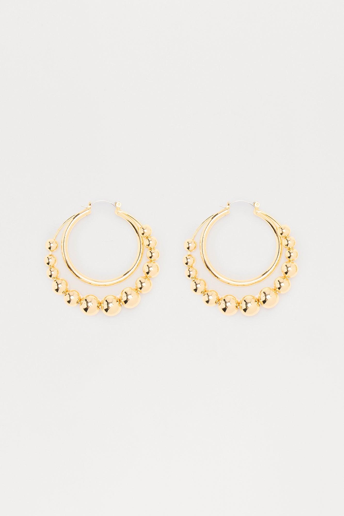 Bubble Bae Hoop Earrings - Gold Female Product Image