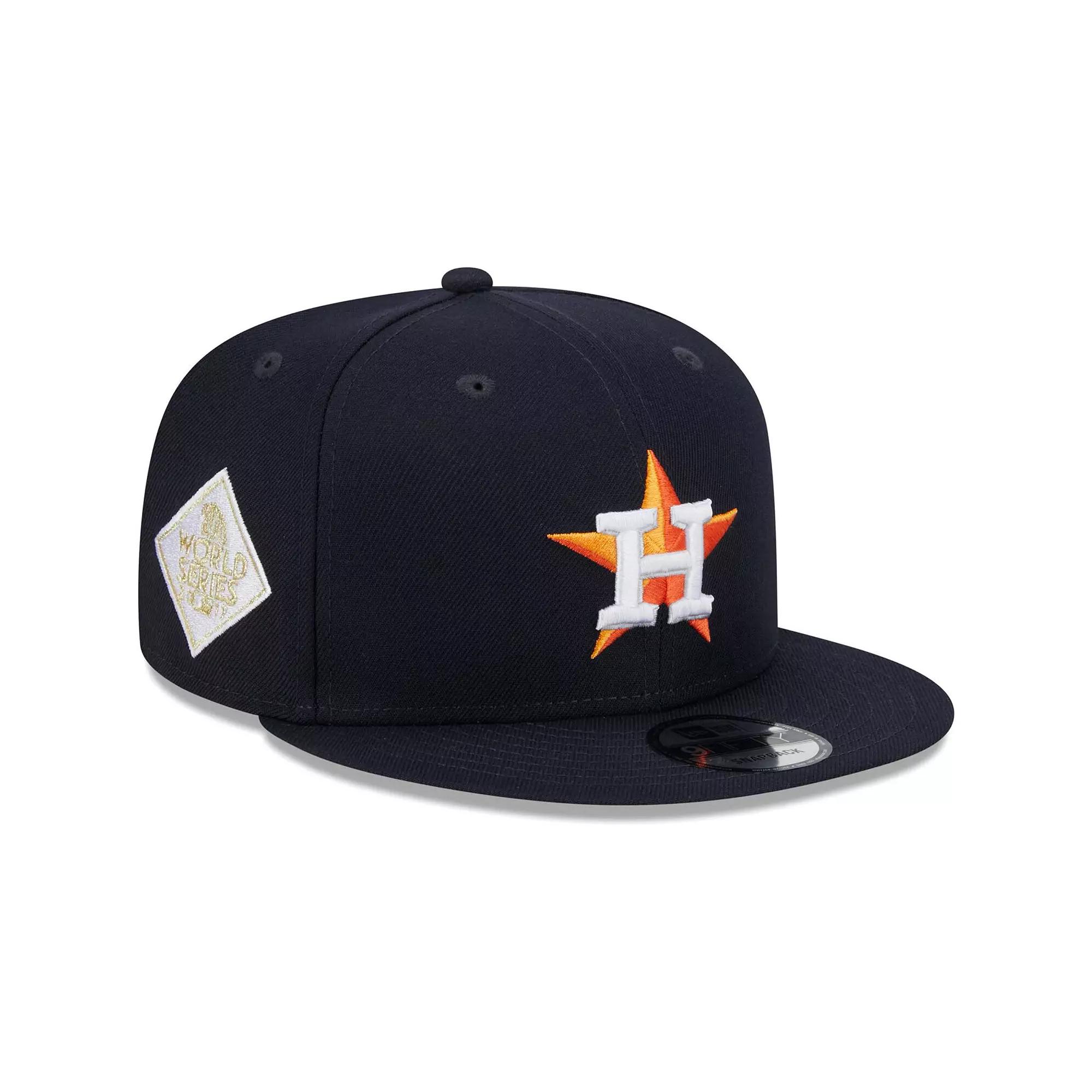 Men's New Era Navy Houston Astros 2017 World Series Side Patch 9FIFTY Snapback Hat, Blue Product Image