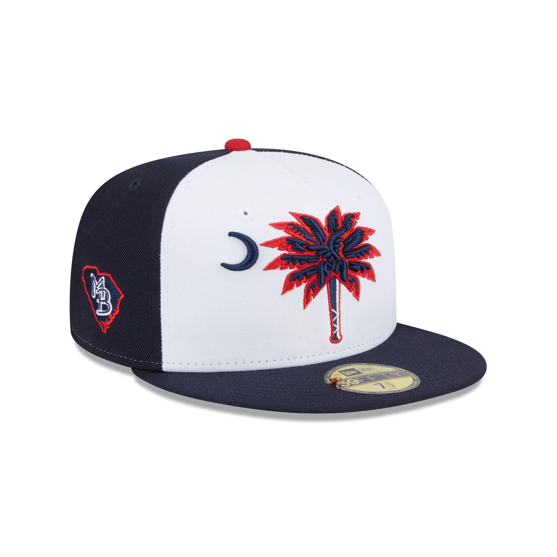 Myrtle Beach Pelicans Theme Night Navy Sidepatch59FIFTY Fitted Hat Male Product Image