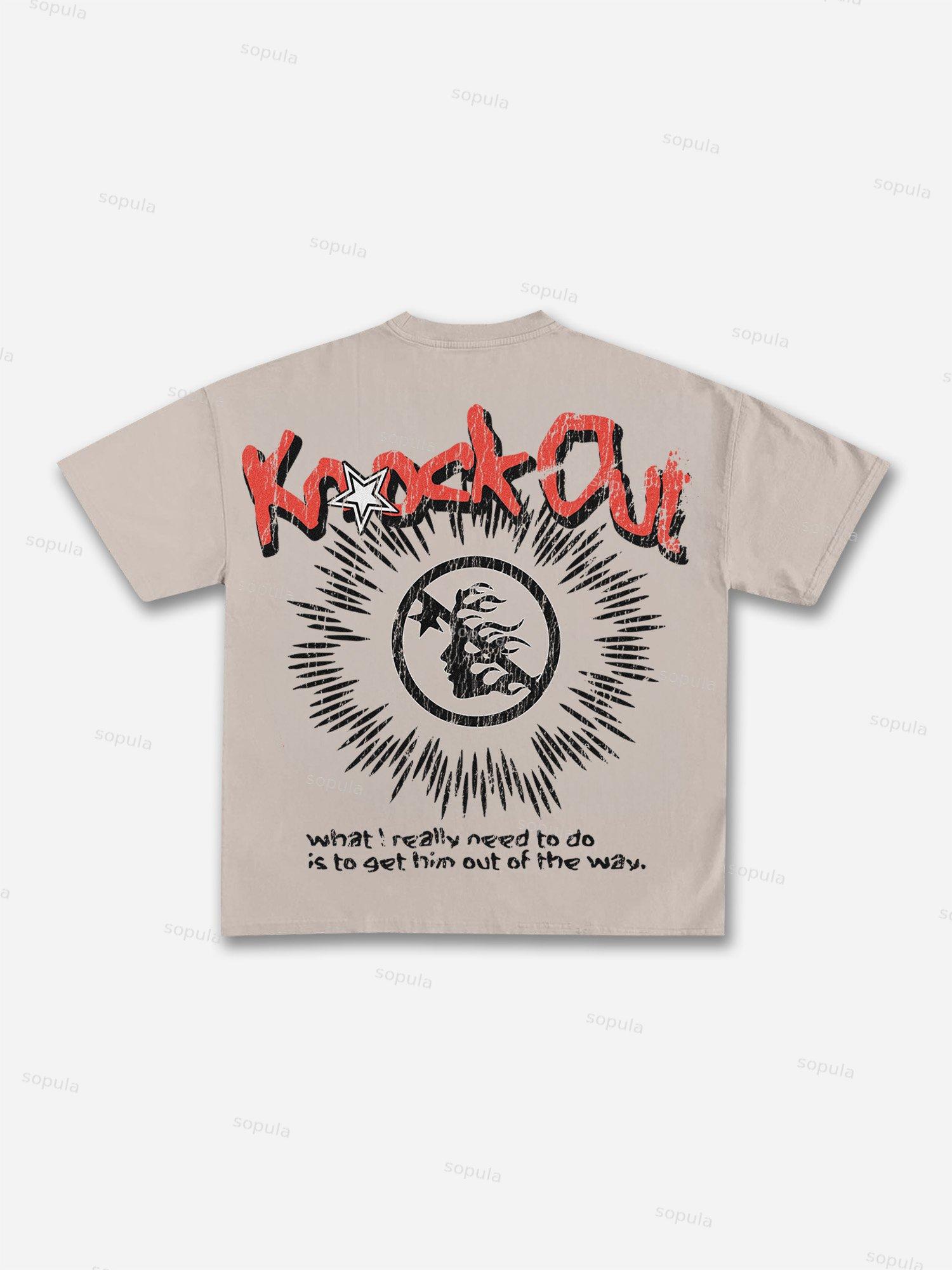 Sopula Knock Out Vintage Graphic Cotton T-Shirt Product Image