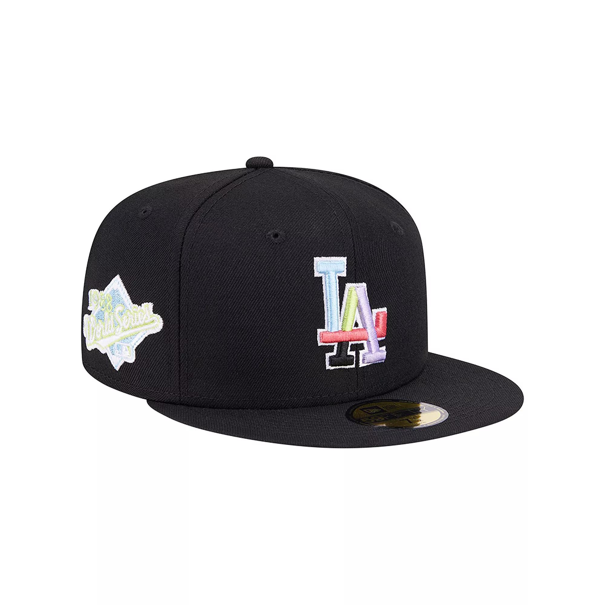 Men's New Era Black Los Angeles Dodgers Multi-Color Pack 59FIFTY Fitted Hat,  Product Image