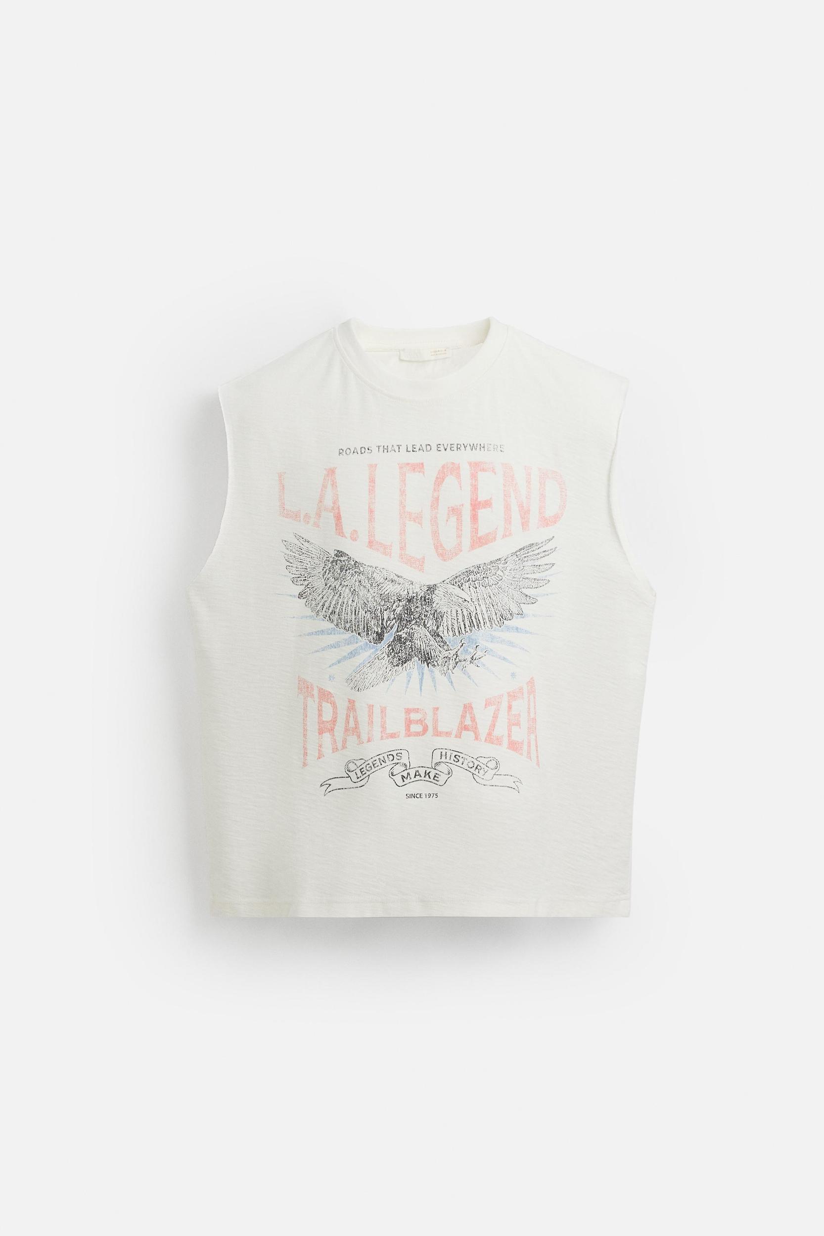 WASHED PRINTED TANK TOP Product Image