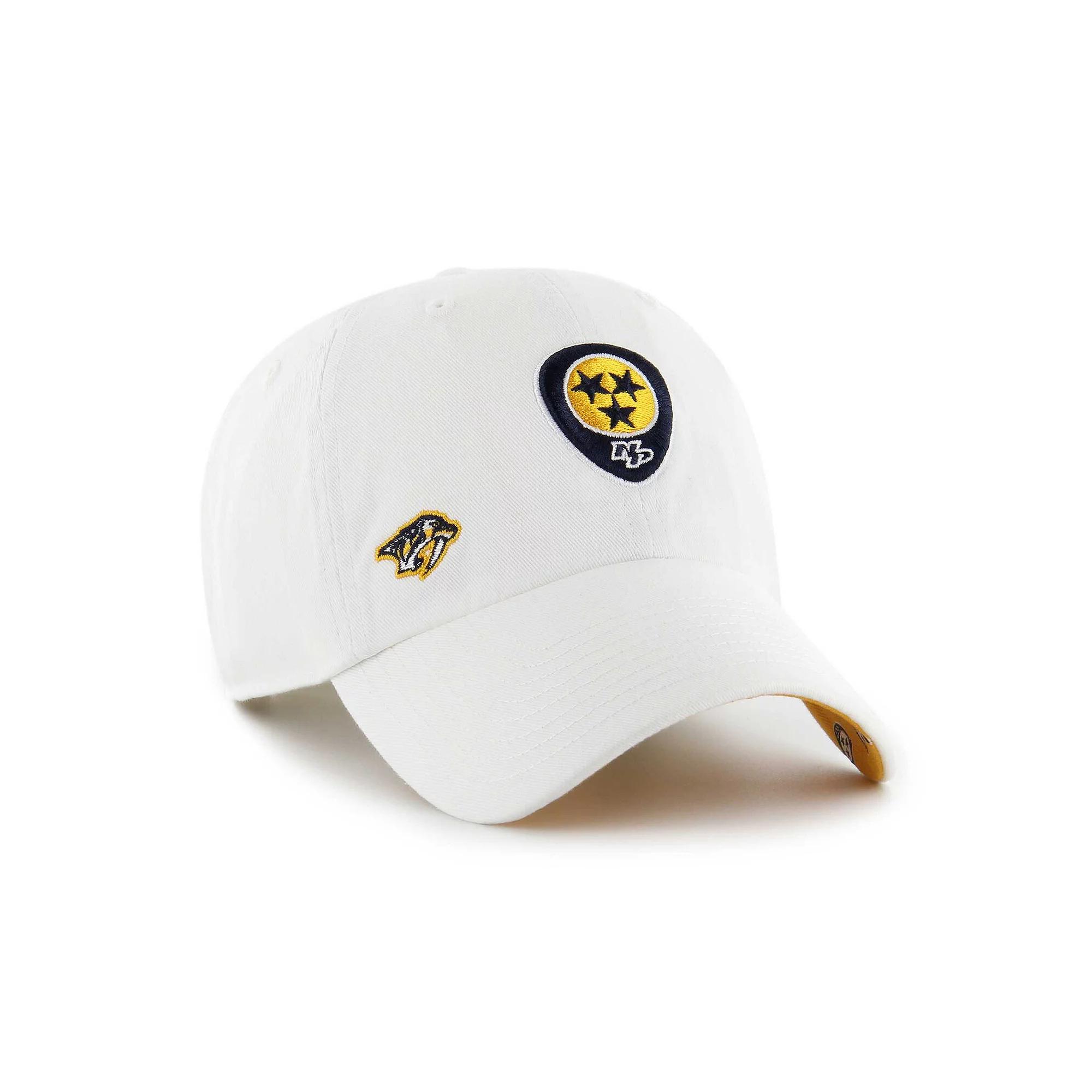 Women's '47 White Nashville Predators Confetti Clean Up Adjustable Hat, Pdt White Product Image