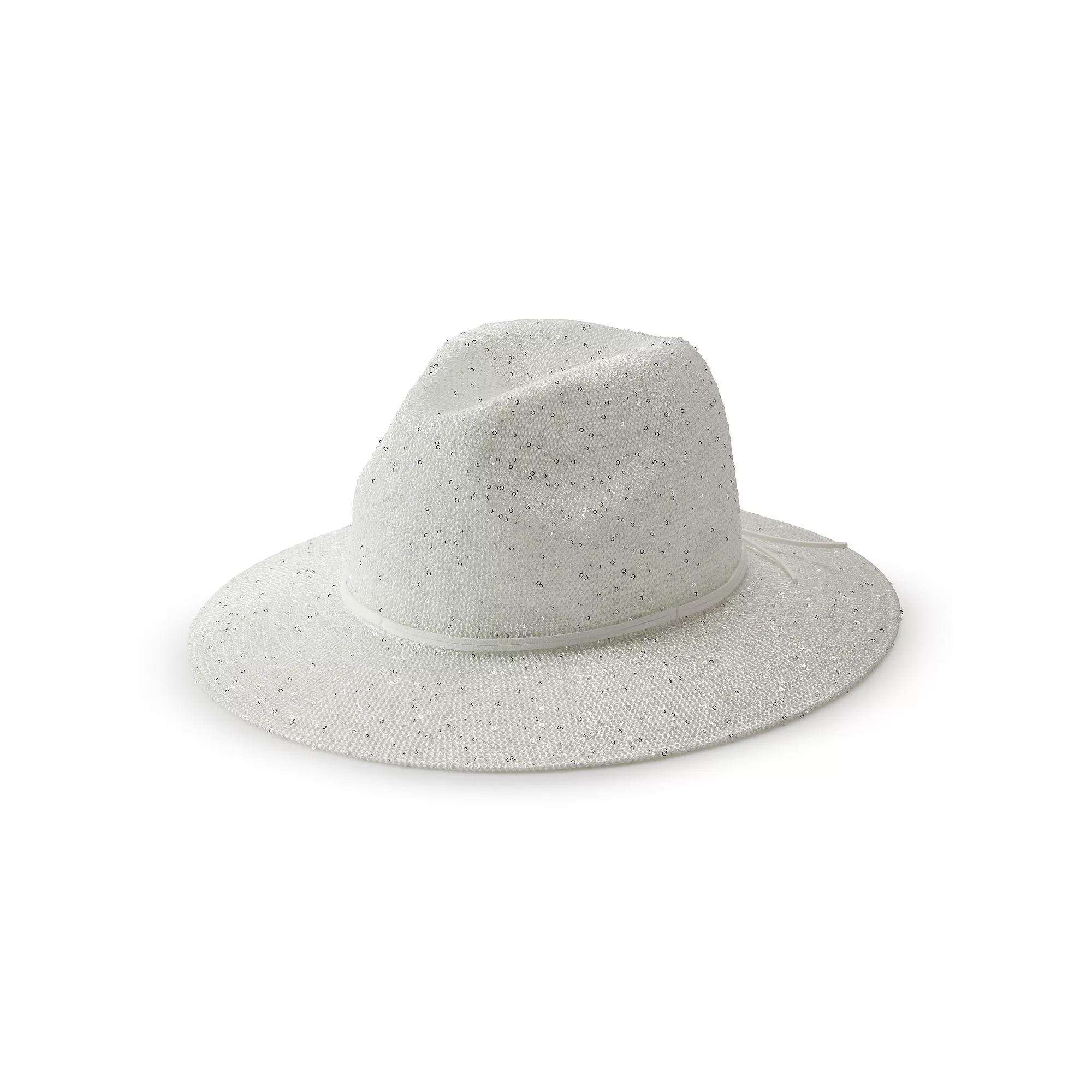 Womens Sonoma Goods For Life Sequin Knit Fedora Product Image
