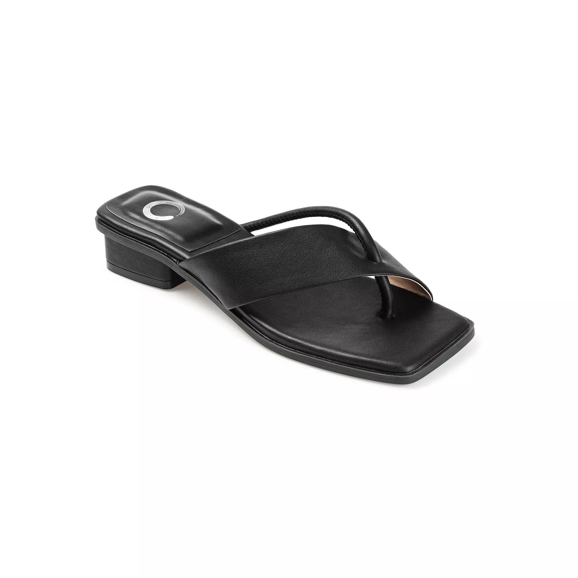 Journee Mina Women's Heeled Thong Sandals,  Product Image