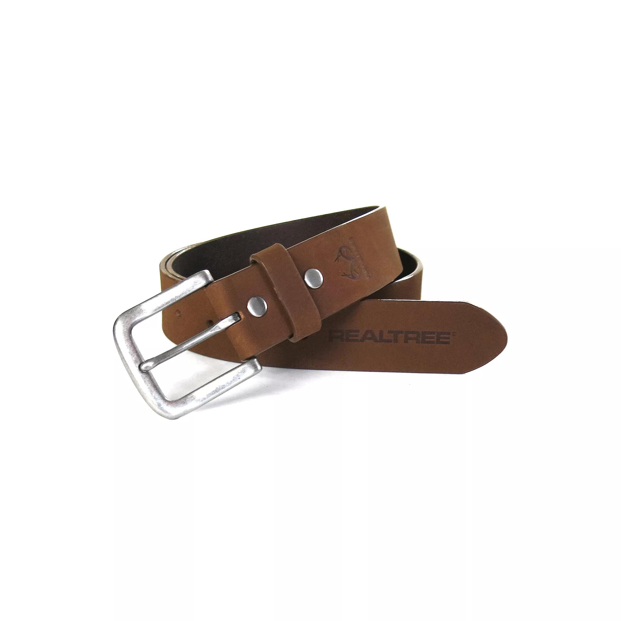 Men's Realtree Country Smooth Brown Leather Belt,  Product Image