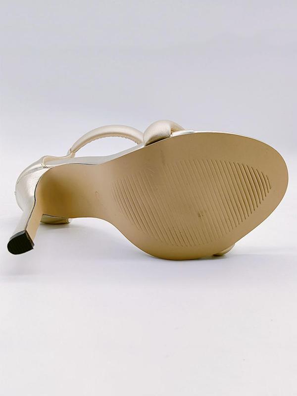 Open Toe Shiny Zipper Pumps Sandals Product Image