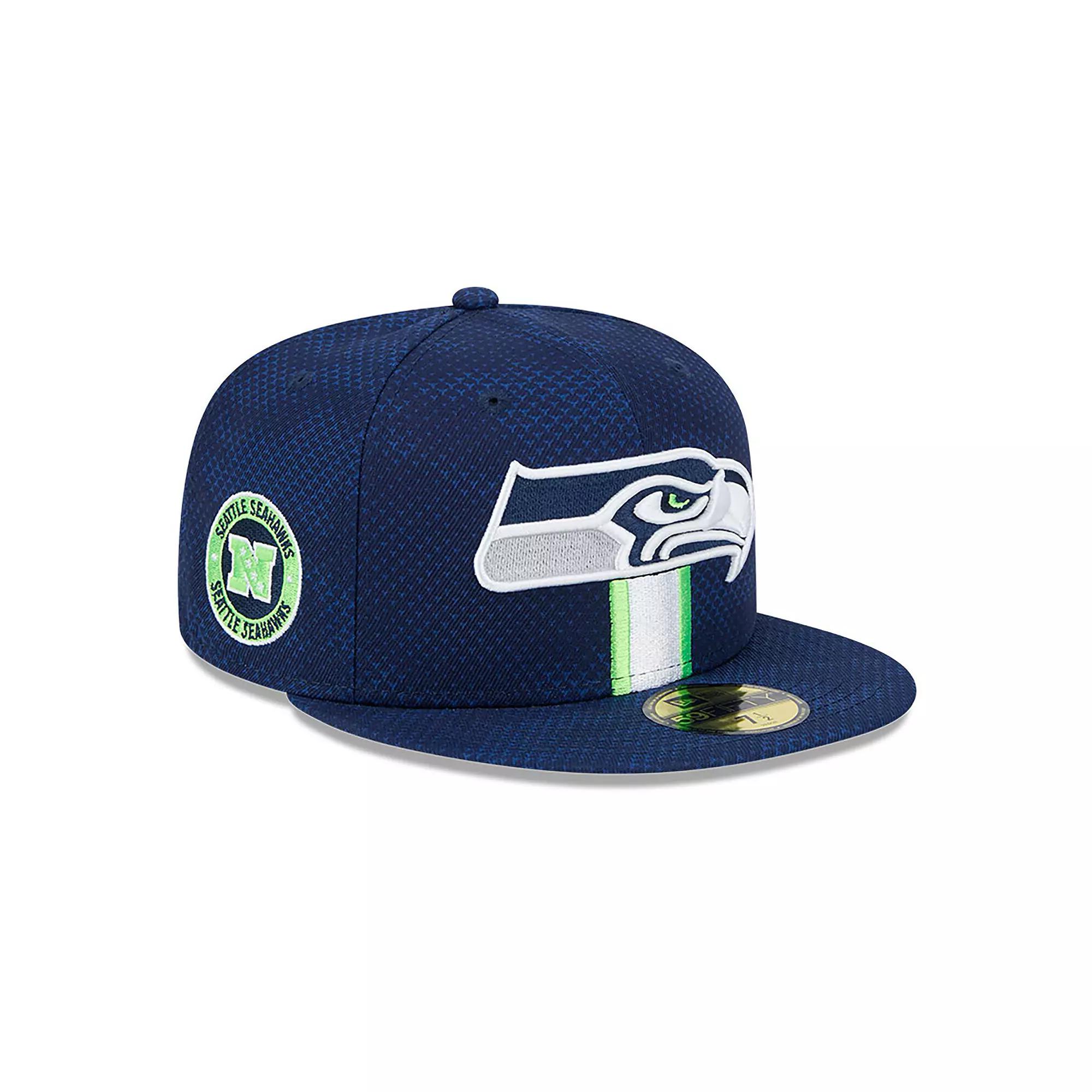 Men's New Era College Navy Seattle Seahawks 2024 Sideline 59FIFTY Fitted Hat,  Product Image