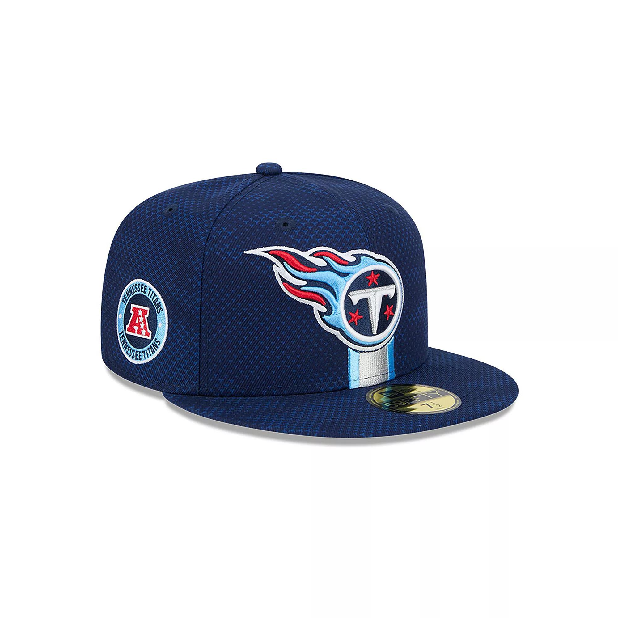 Men's New Era Navy Tennessee Titans 2024 Sideline 59FIFTY Fitted Hat,  Product Image