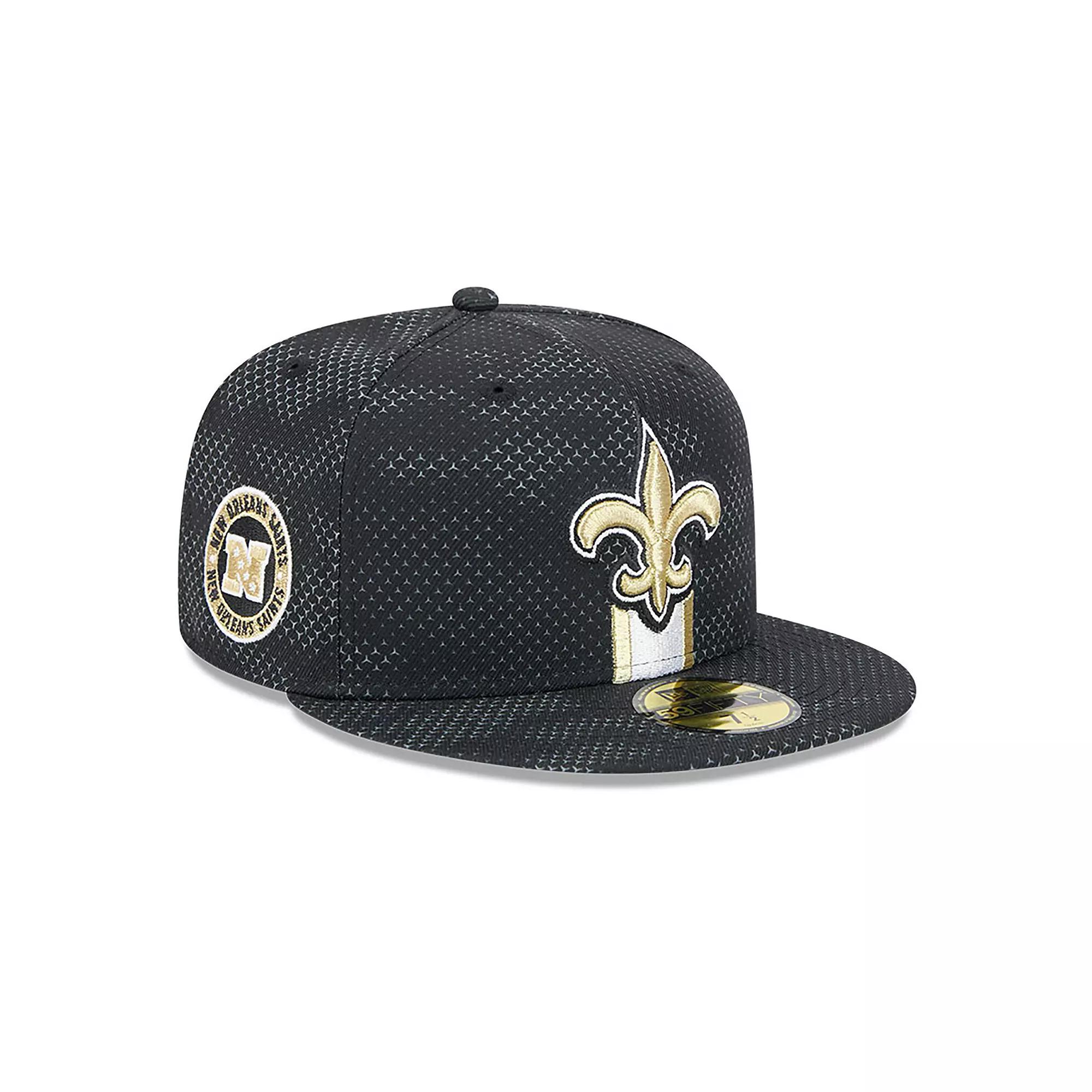 Men's New Era Black New Orleans Saints 2024 Sideline 59FIFTY Fitted Hat,  Product Image