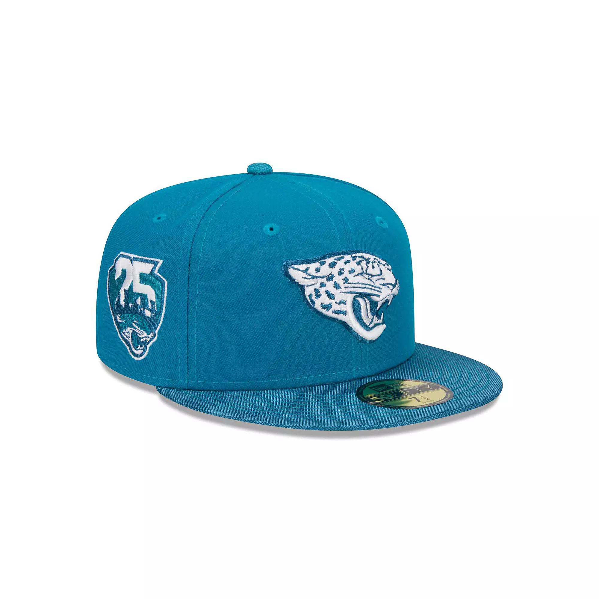 Men's New Era Teal Jacksonville Jaguars Active Ballistic 59FIFTY Fitted Hat, Size: 7 3/8, Blue Product Image