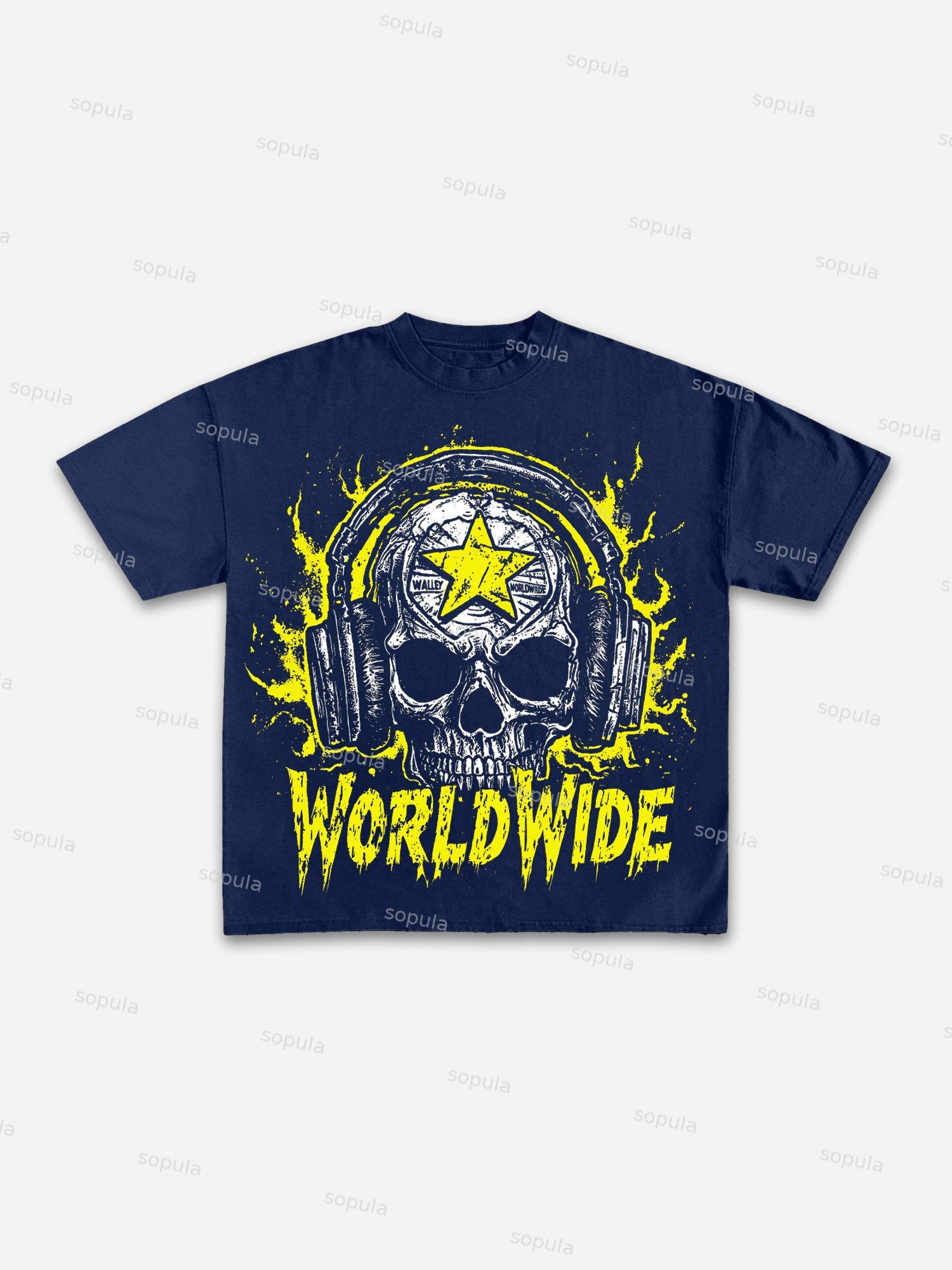 Skullwave Transmission Graphic Cotton T-shirt Product Image