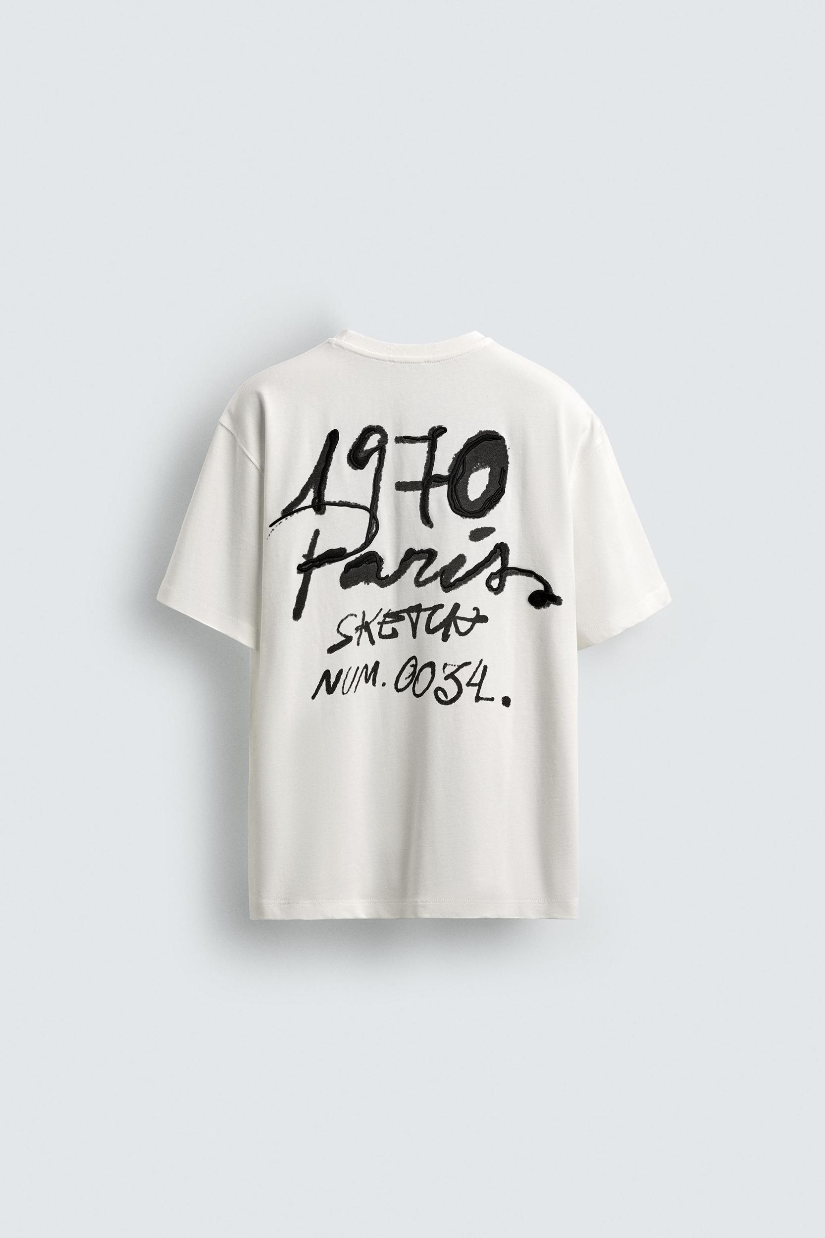 EMBROIDERED TEXT T-SHIRT Product Image