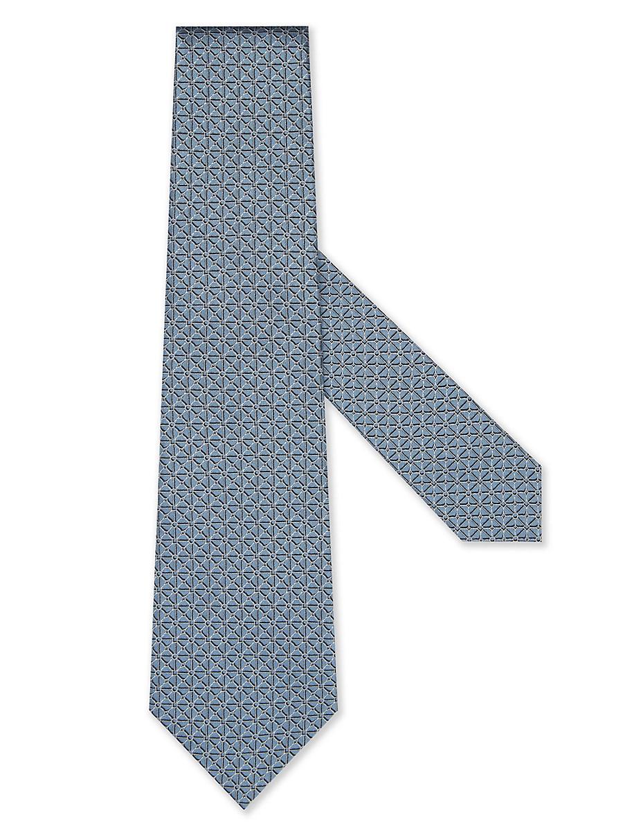 Mens Floral Jacquard Silk Tie Product Image