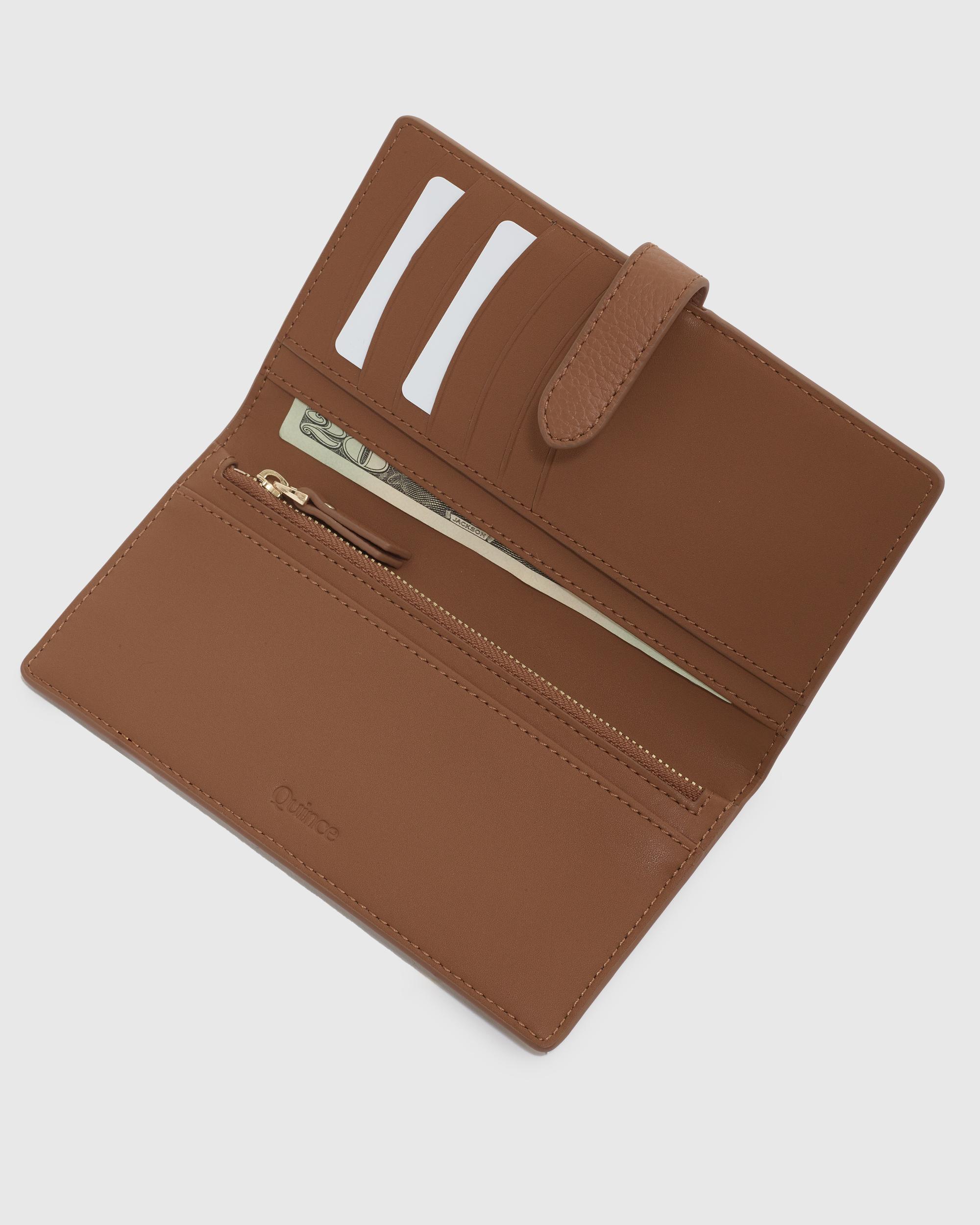 Quince | Women's Italian Pebbled Leather Bifold 2-in-1 Wallet Italian Leather Product Image