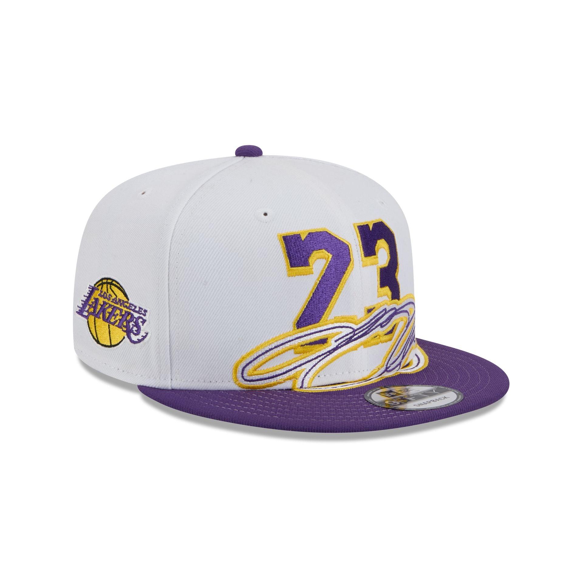 Los Angeles Lakers Lebron James Signature 9FIFTY Snapback Hat Male Product Image