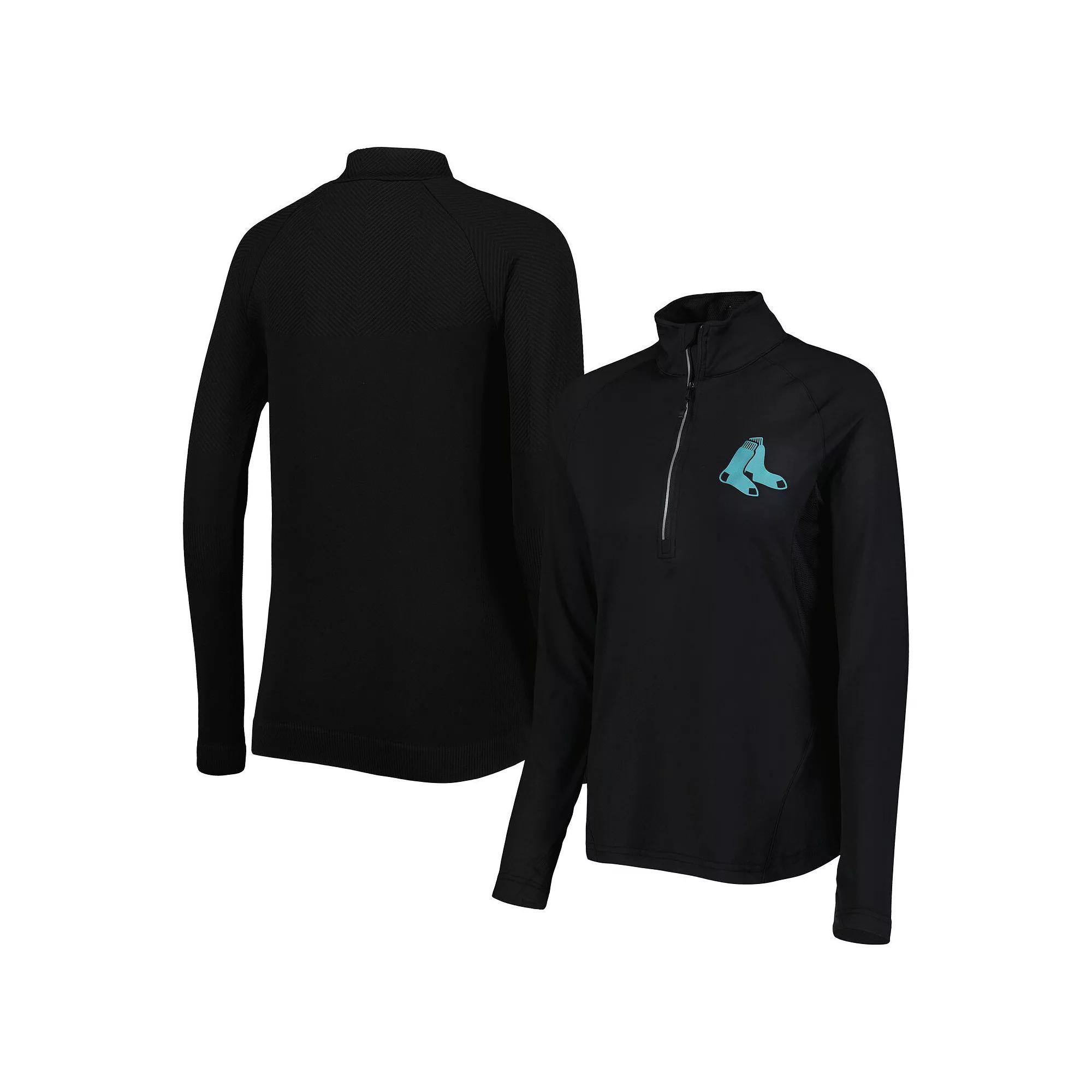 Women's Levelwear Black Boston Red Sox Energy Quarter-Zip Jacket,  Product Image