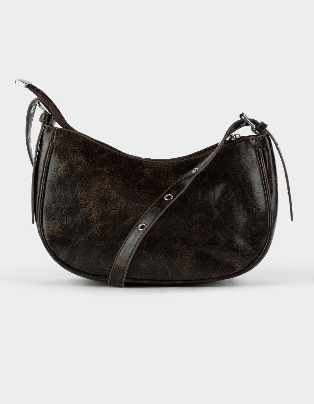 Vintage Shoulder Crossbody Bag - BROWN Product Image