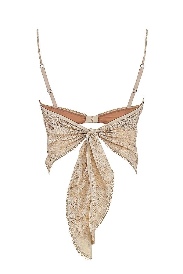 Fernanda  cream paisley lace top - sale Product Image