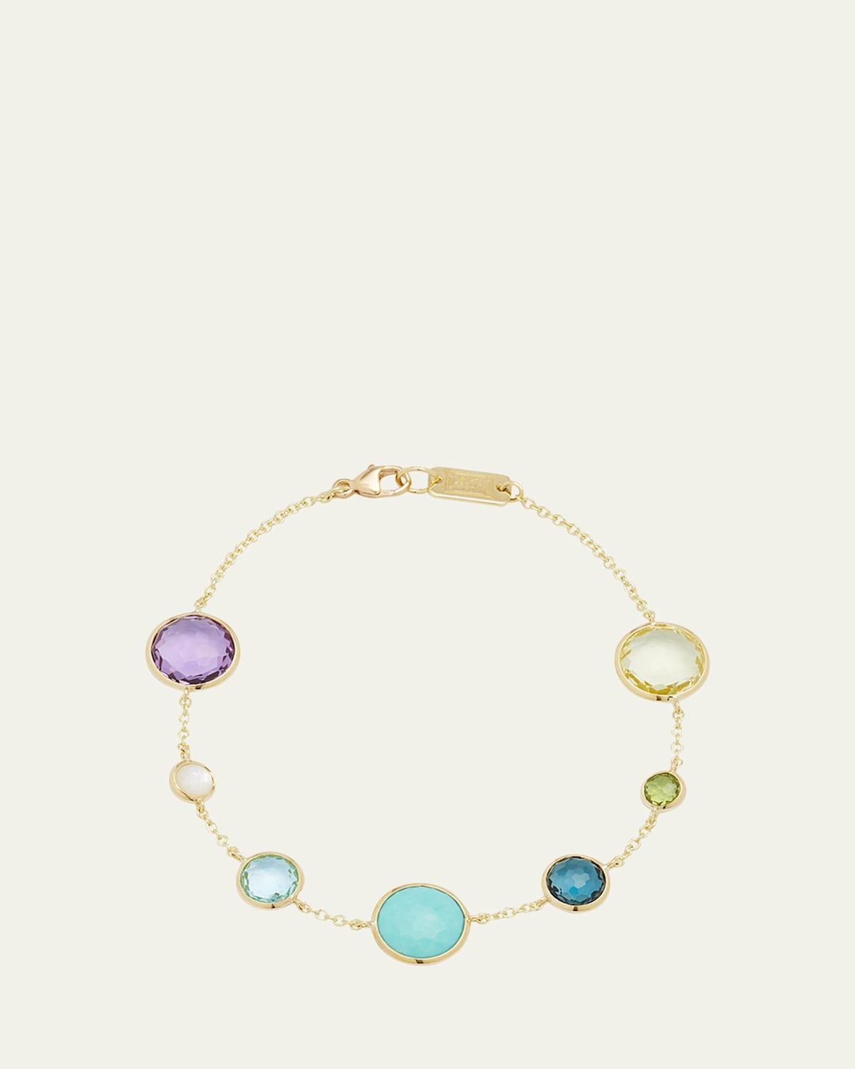 7-Stone Link Bracelet in 18K Gold Product Image