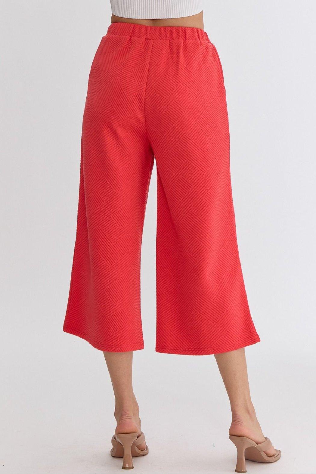 Textured Wideleg Pants Product Image
