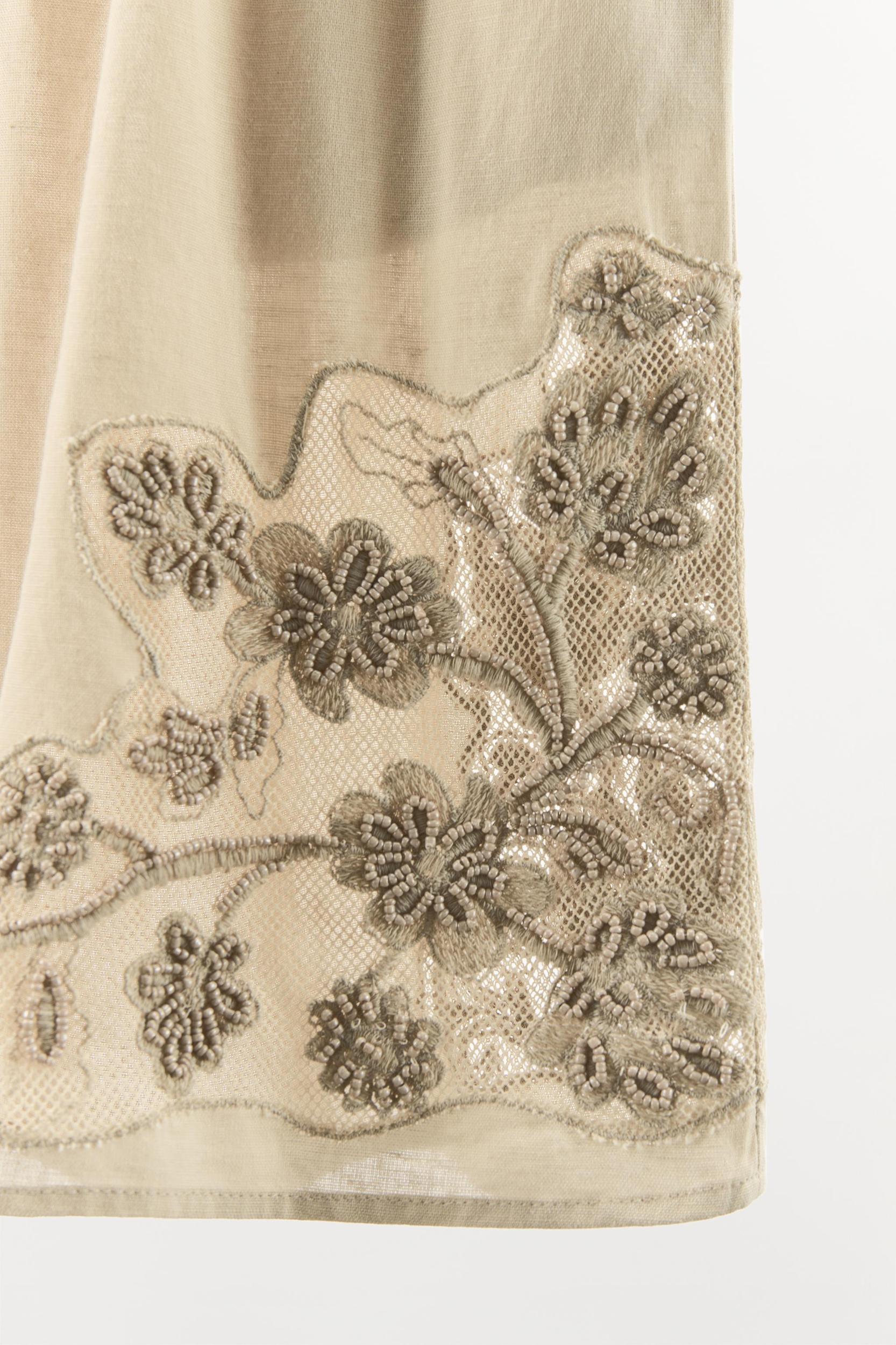 BEADED EMBROIDERED BERMUDA SHORTS Product Image