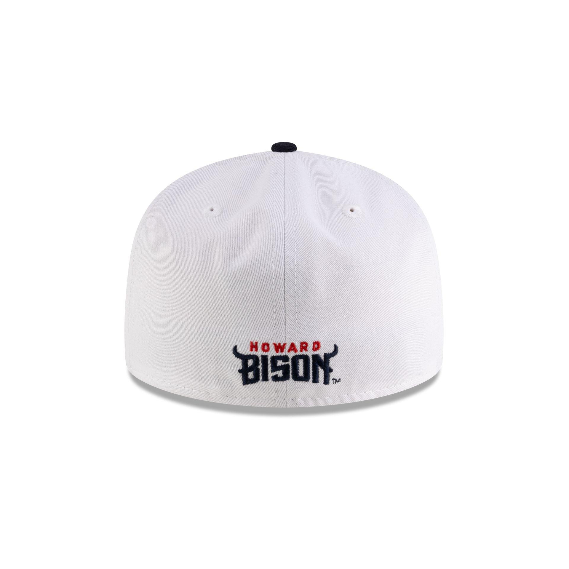 Howard Bison White Navy 59FIFTY Fitted Hat Male Product Image