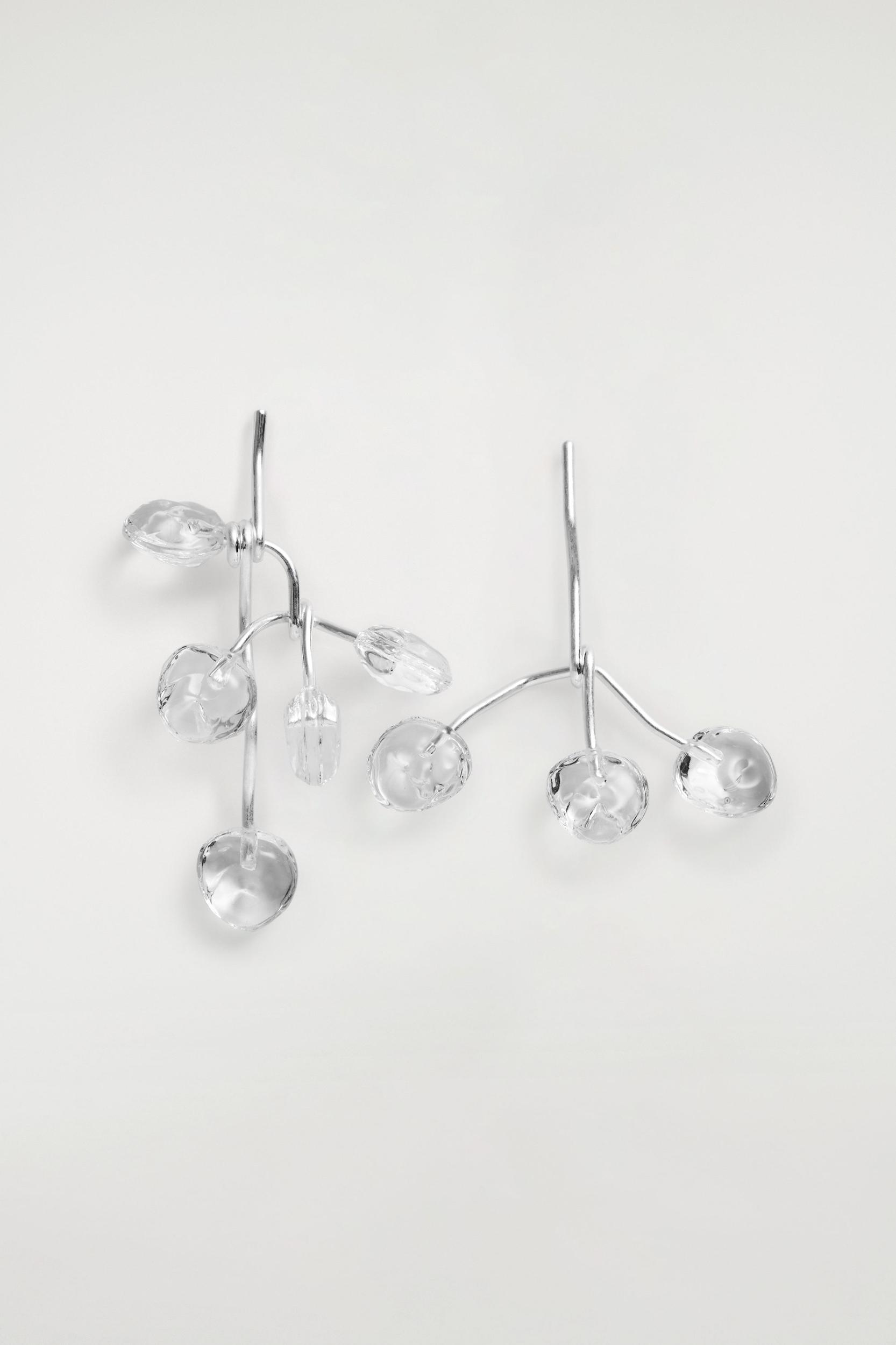 MISMATCHED CASCADING GLASS EARRINGS Product Image