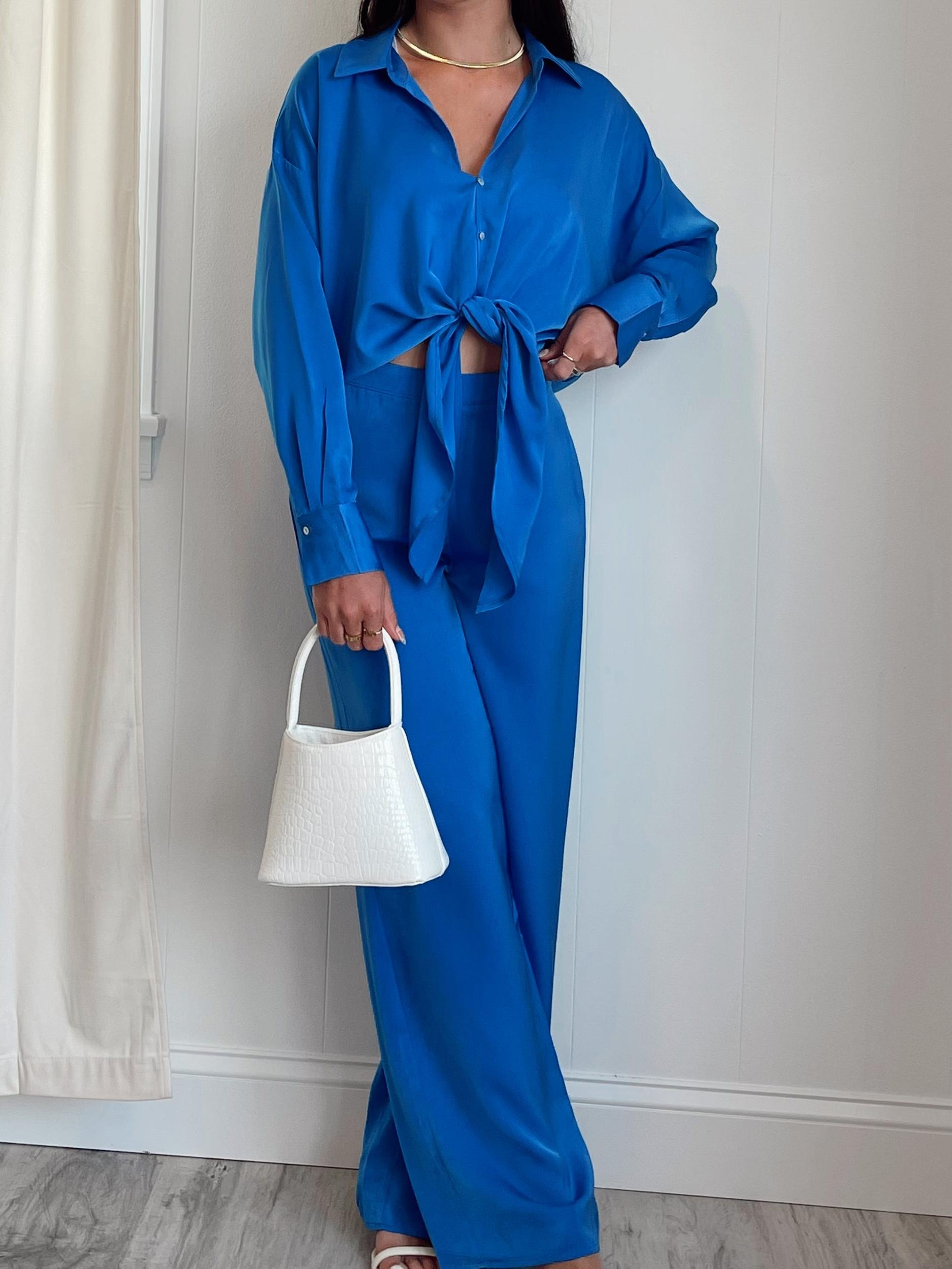 Rue Satin Wide Leg Pants | FINAL SALE Product Image