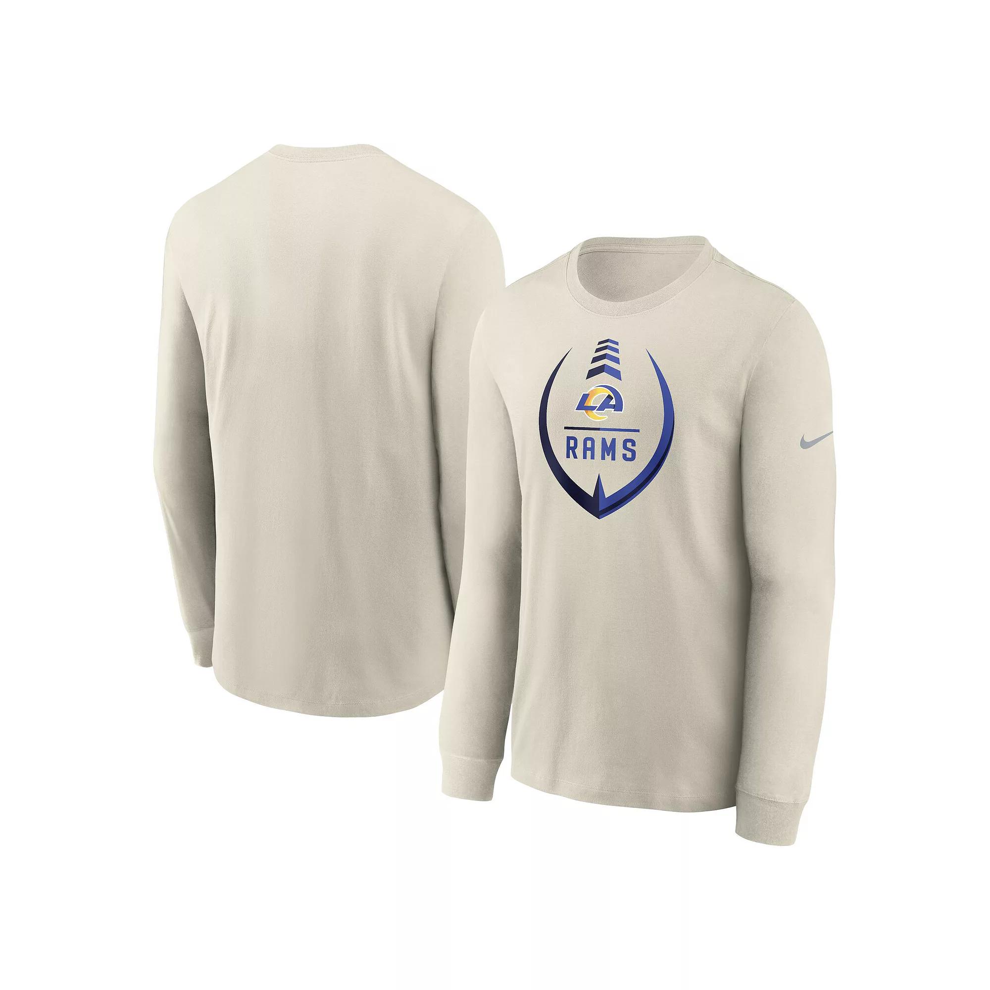 Men's Nike Bone Los Angeles Rams Icon Legend Long Sleeve Performance T-Shirt, Size: 2XL, Beige Product Image