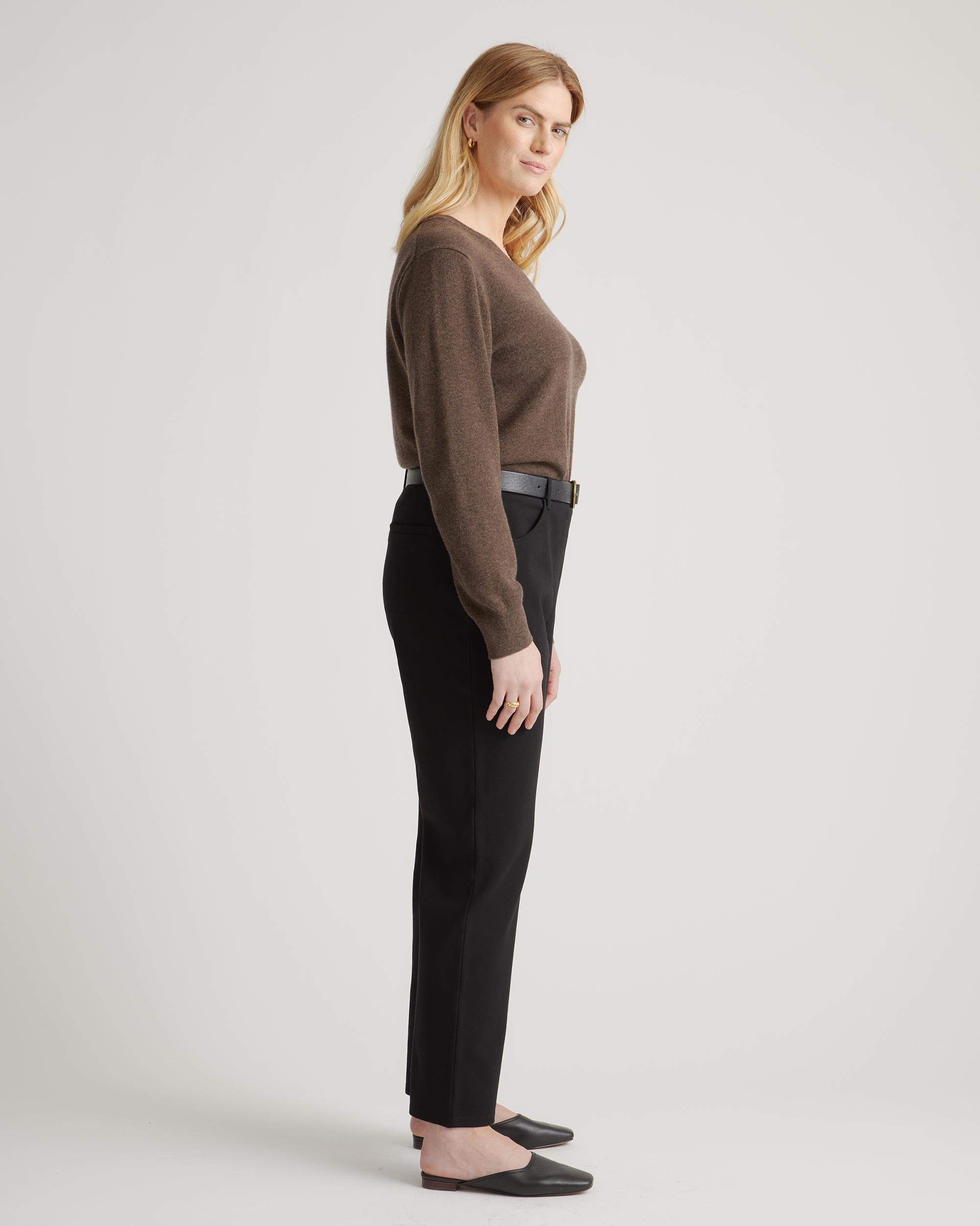 Quince | Women's Ultra-Stretch Ponte Straight Leg 4-Pocket Pants Size XS, Rayon Product Image
