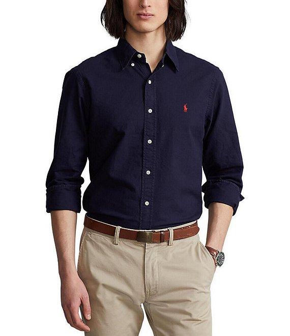 Polo Ralph Lauren Garment-Dye Oxford Classic Fit Long Sleeve Woven Shirt Product Image