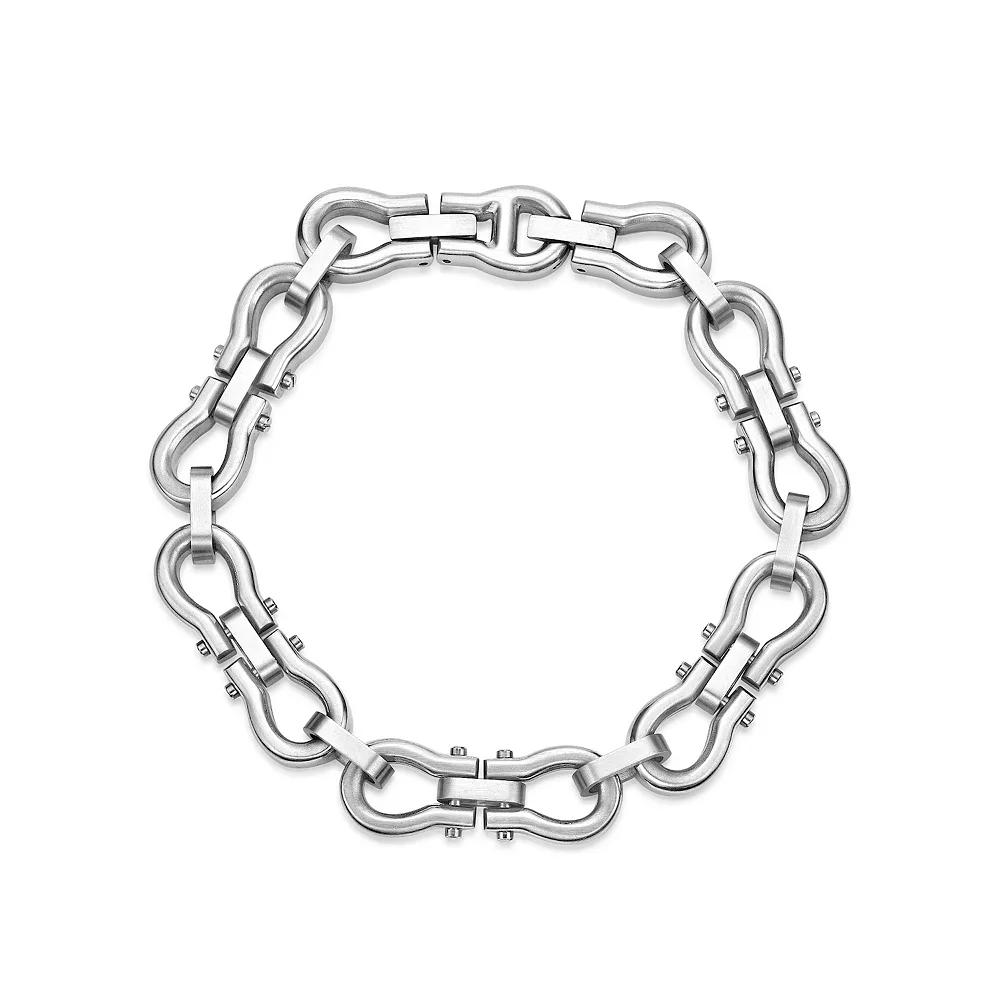 LYNX Men's Stainless Steel Omega Link Bracelet, Size: 8.5" Product Image