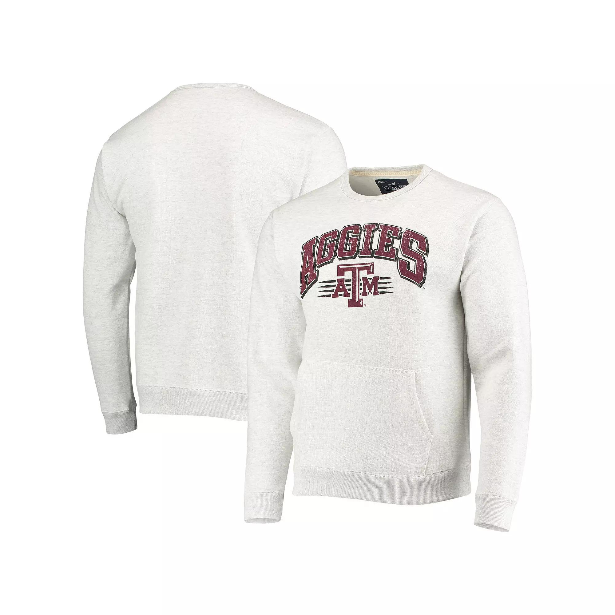 Men's League Collegiate Wear Heathered Gray Texas A&M Aggies Upperclassman Pocket Pullover Sweatshirt,  Product Image