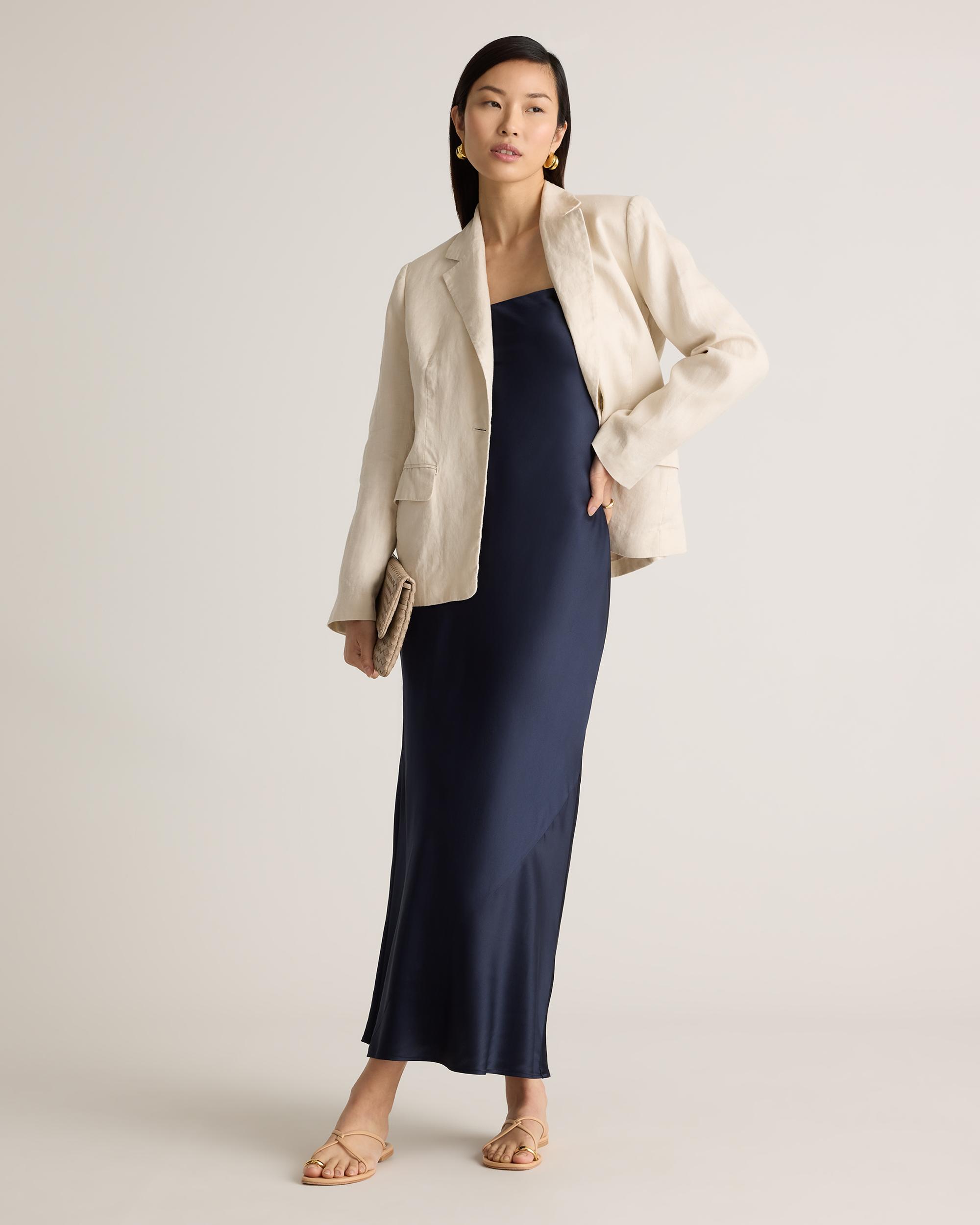 Quince | Women's Strapless Midi Dress Mulberry Silk Product Image