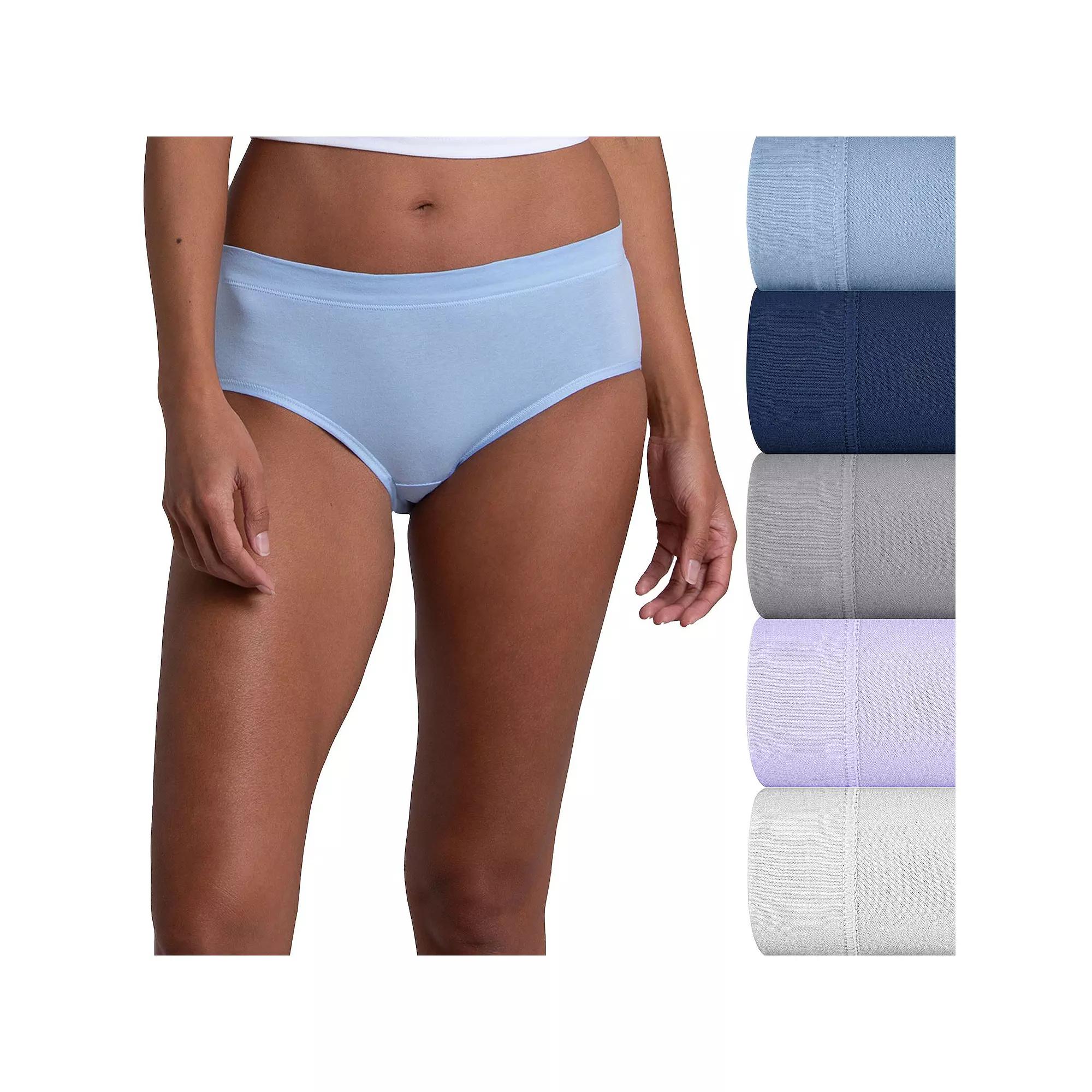 Women's Fruit of the Loom® 360 Stretch Low-Rise 5-pack Brief Panty 5DCSSLB,  Product Image