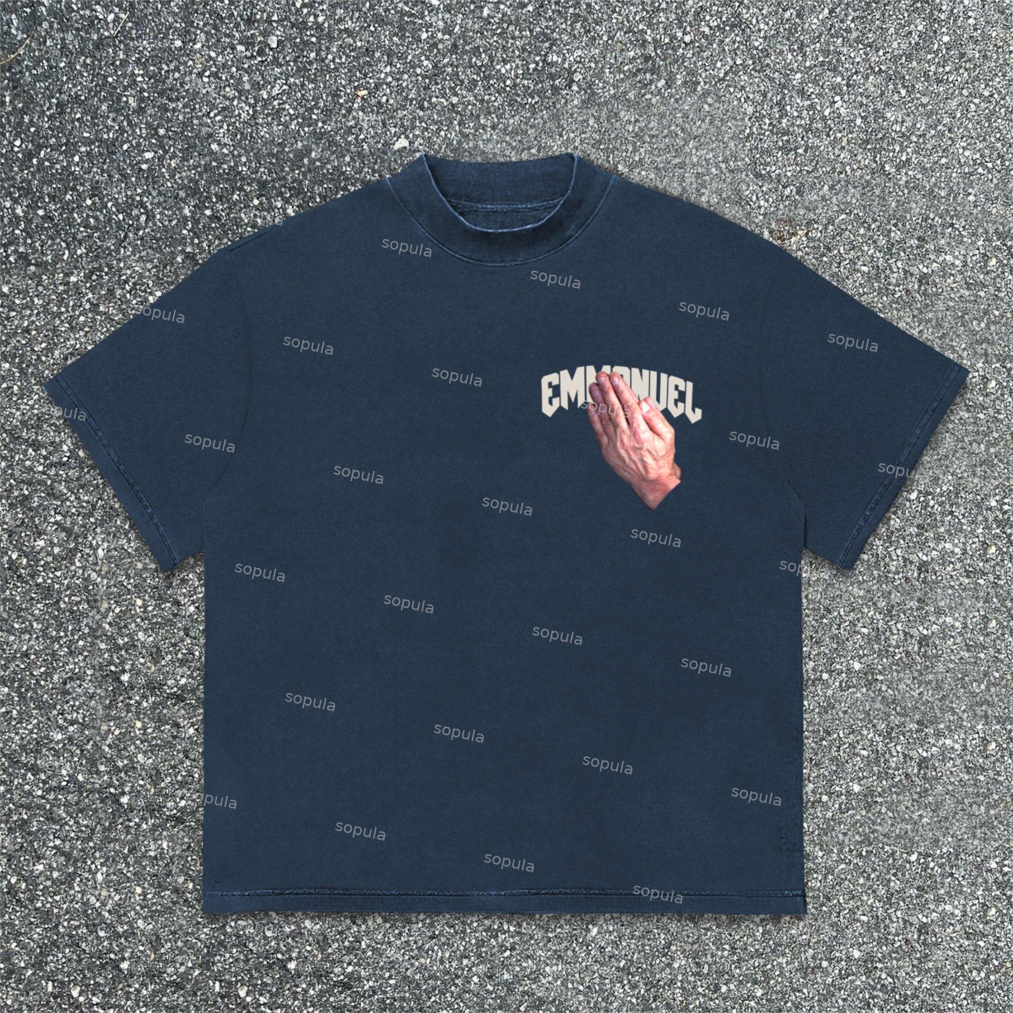 Sopula God Is With Me Graphics Cotton T-Shirt Product Image