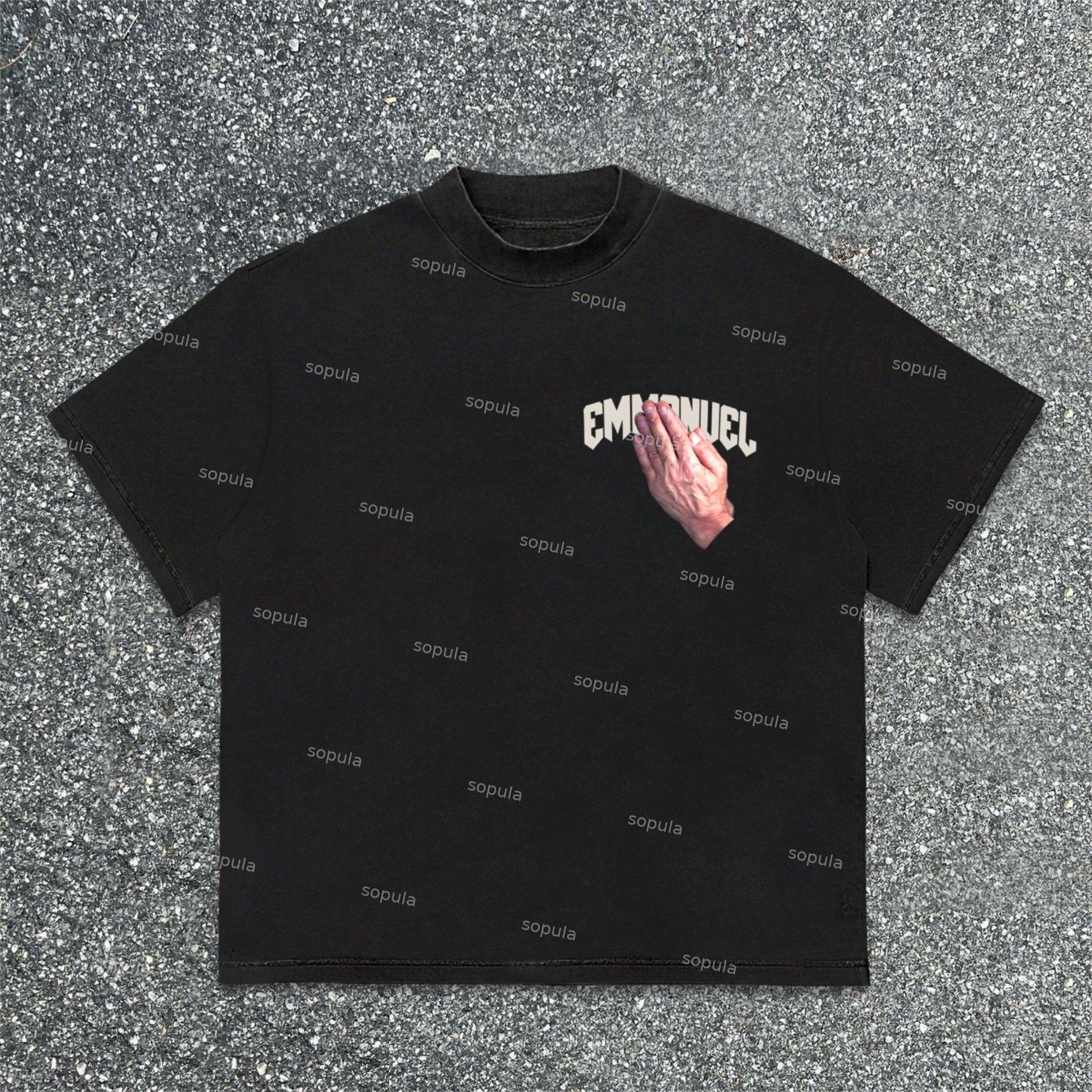 Sopula God Is With Me Graphics Cotton T-Shirt Product Image