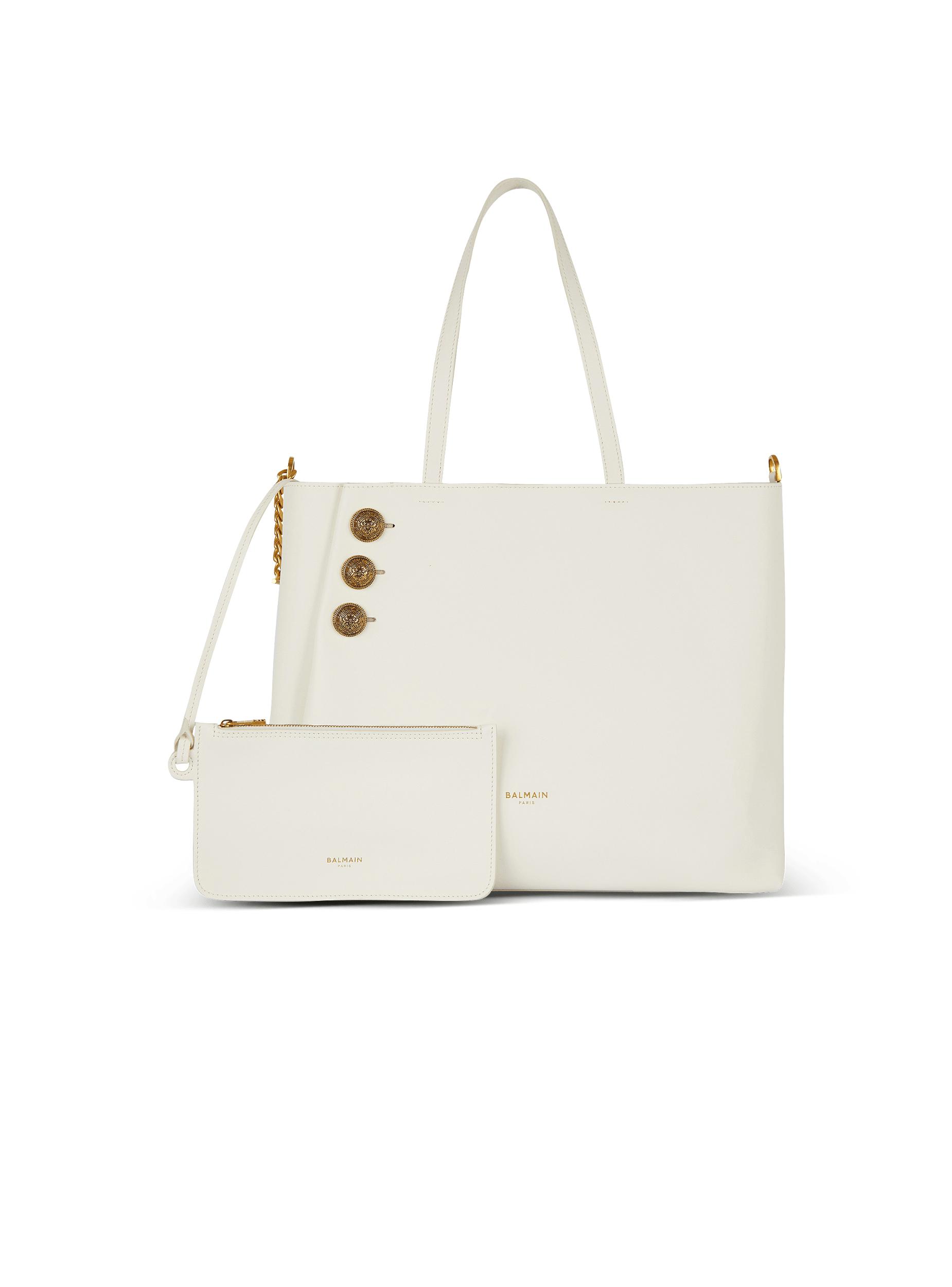 Emblème leather tote bag Product Image