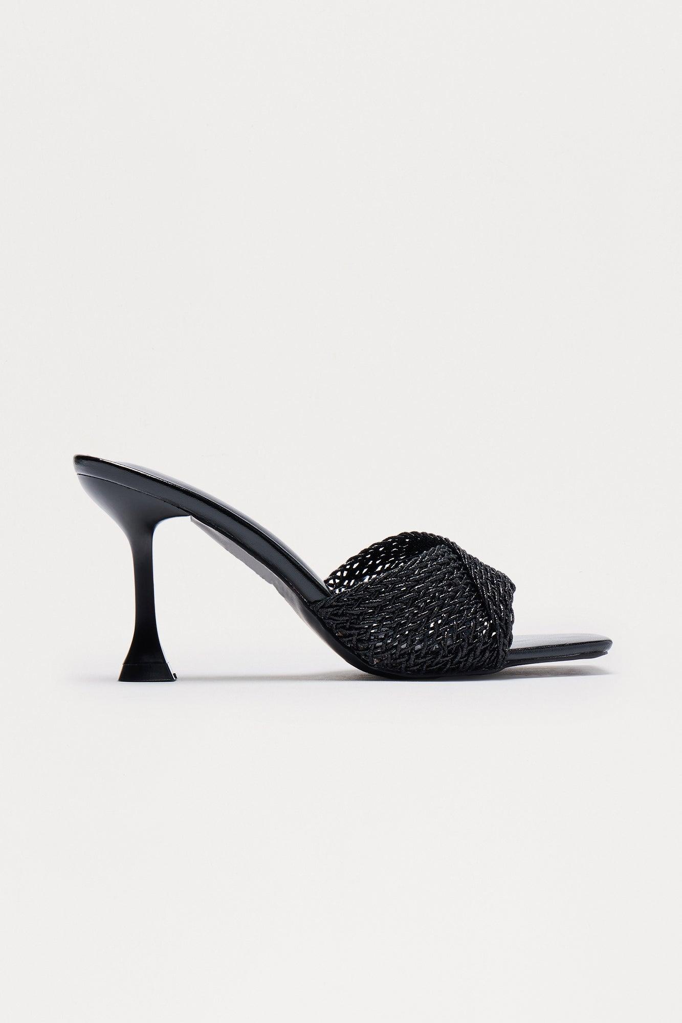 Tatti Faux Leather Heels - Black Female Product Image