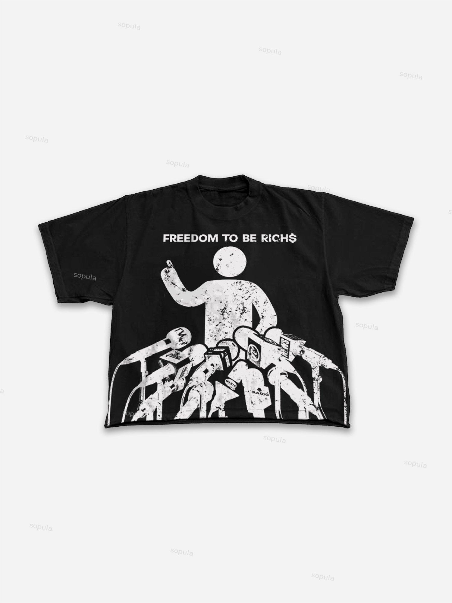 Freedom To Be Richs Vintage Graphic Cropped T-shirt Product Image