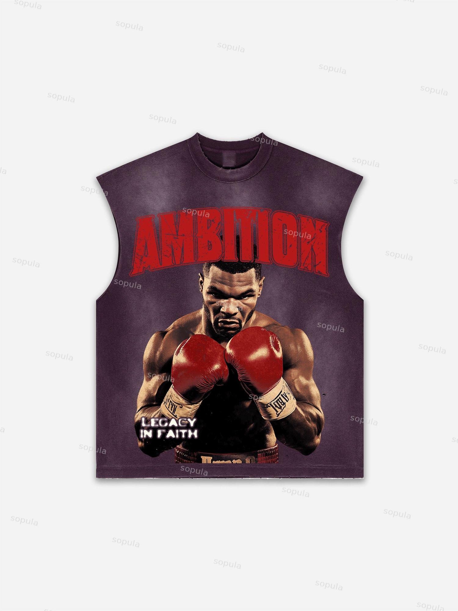 Basketball Dreams Boys Print Distressed Tank Top Product Image