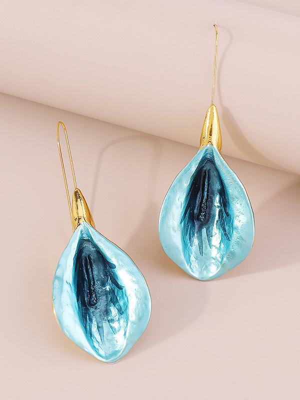 Flower Shape Drop Earrings Earrings Accessories Product Image