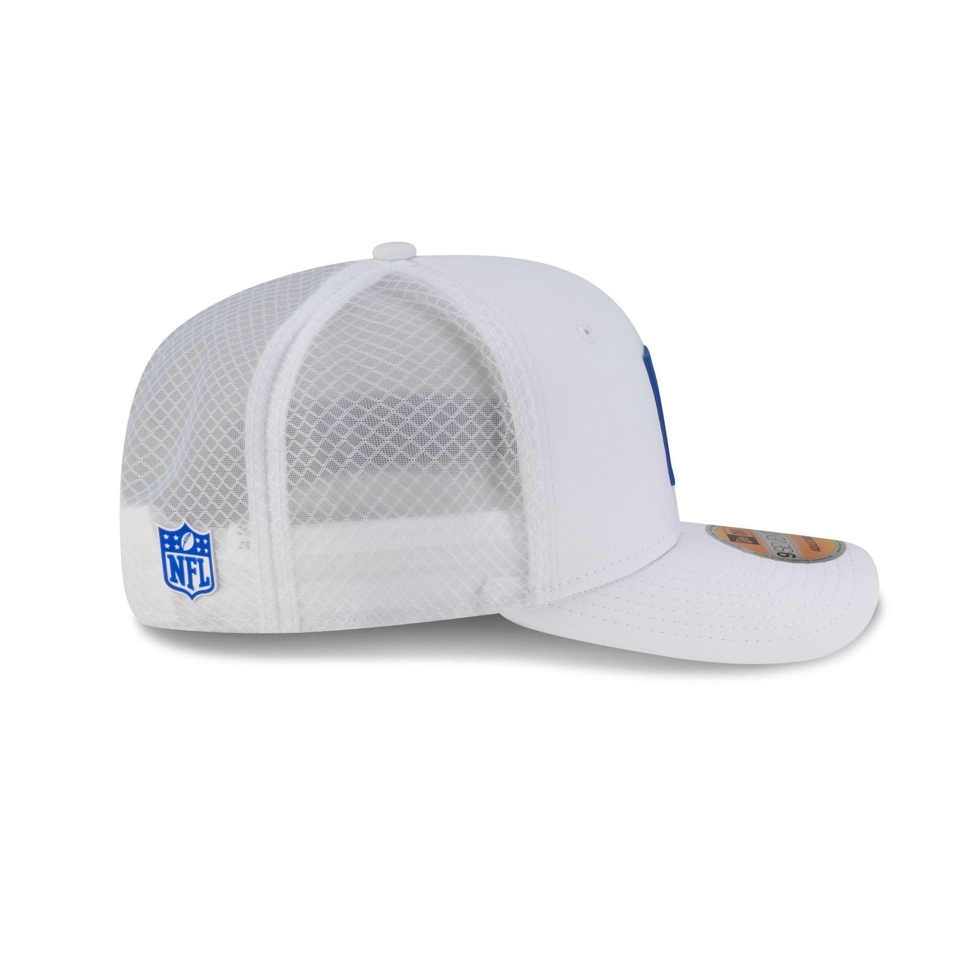Los Angeles Rams 2025 Sideline Hot Weather White 9SEVENTY Trucker Hat Male Product Image