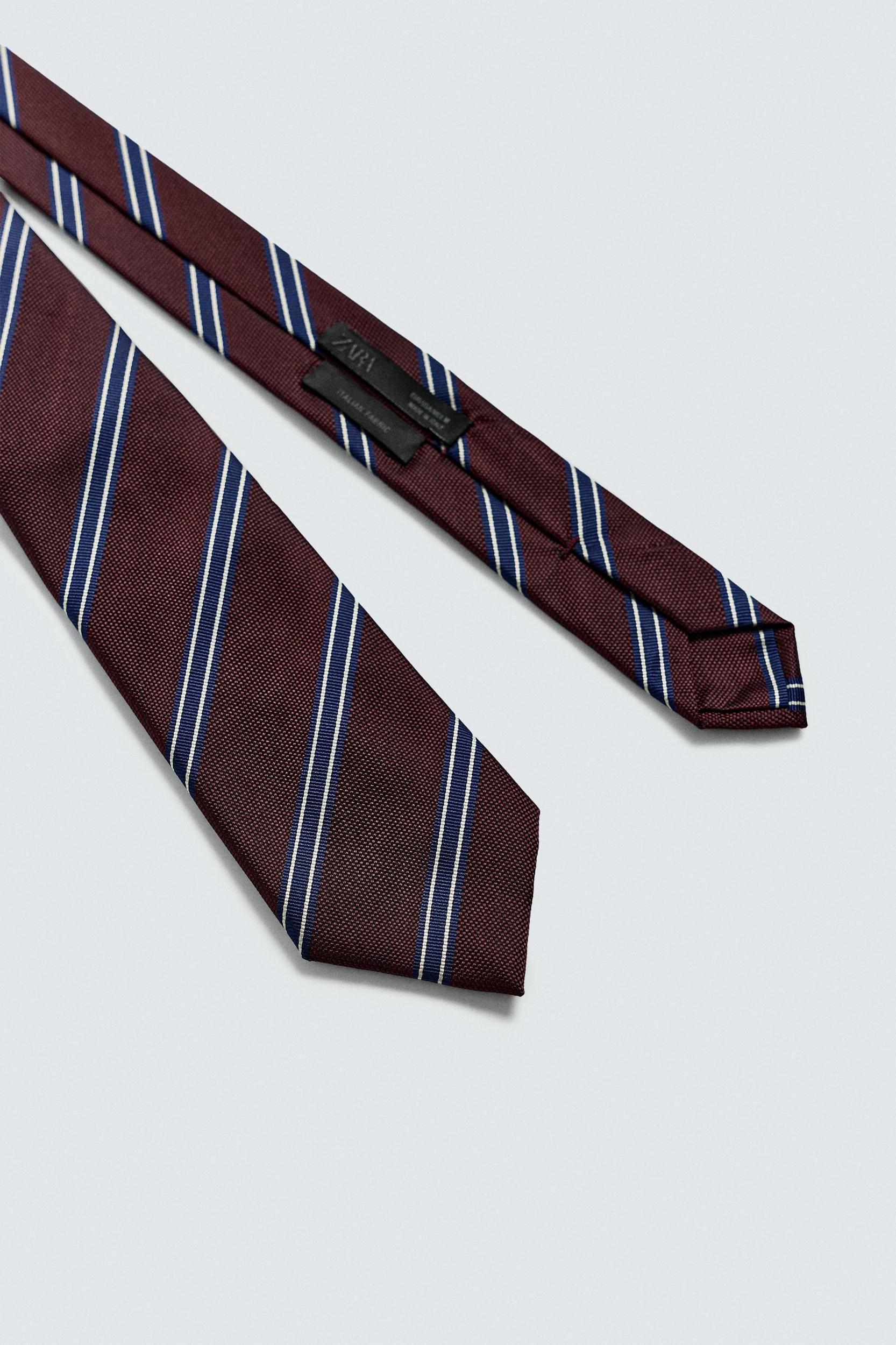 100% SILK STRIPED TIE Product Image