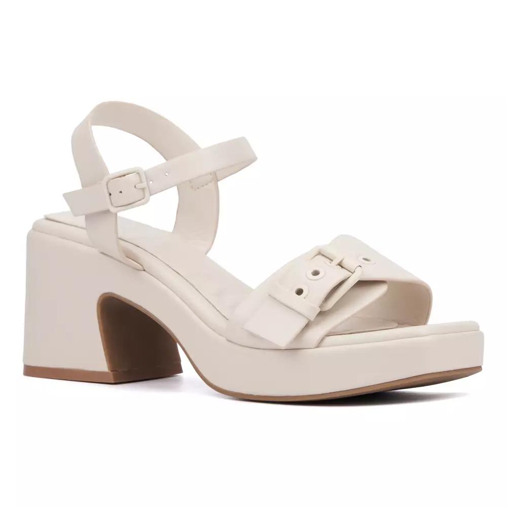 Olivia Miller Slay Women's Platform Heels, Size: 11, Ivory Product Image