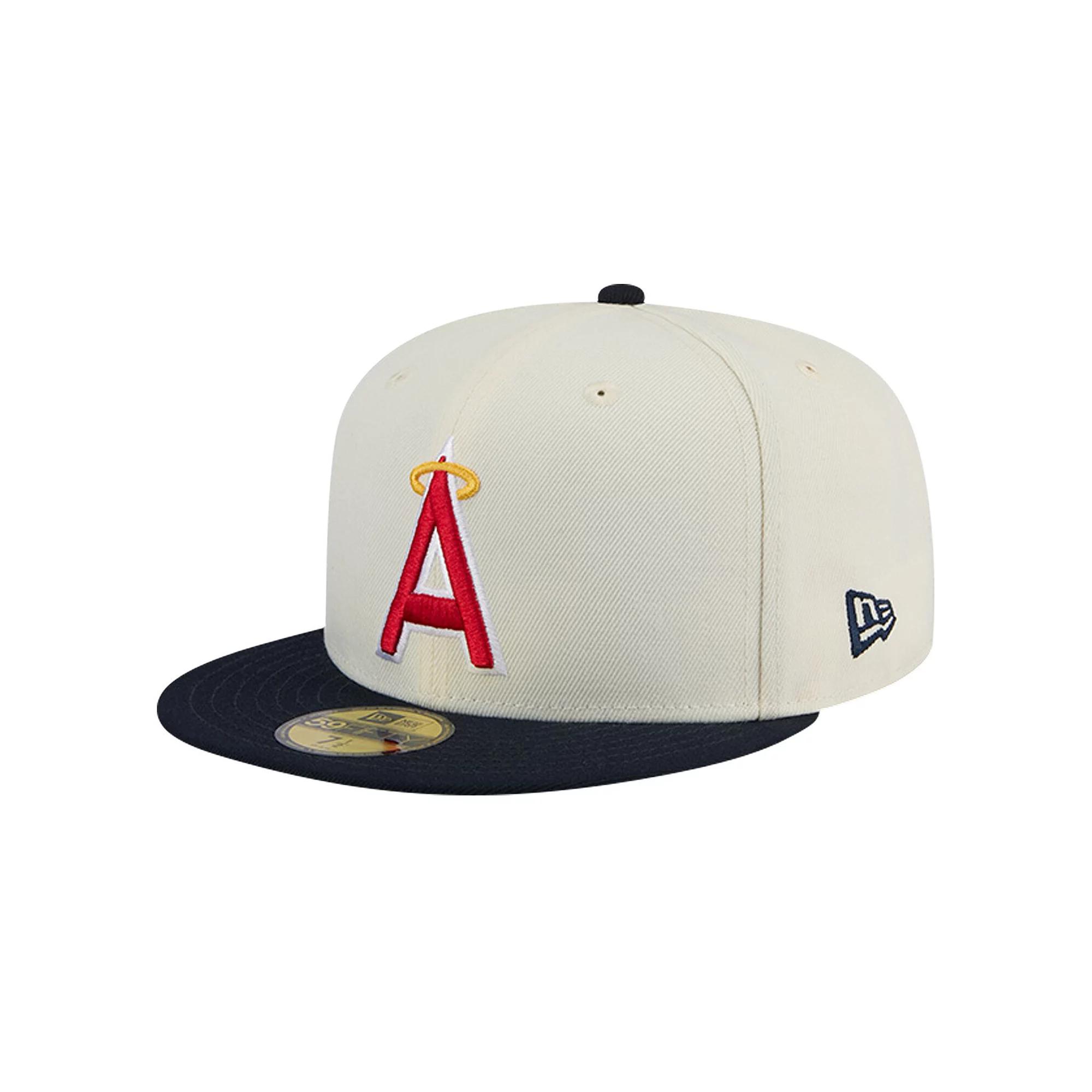 Men's New Era Cream Atlanta Braves Cooperstown Collection Alternate Chrome 59FIFTY Fitted Hat,  Product Image