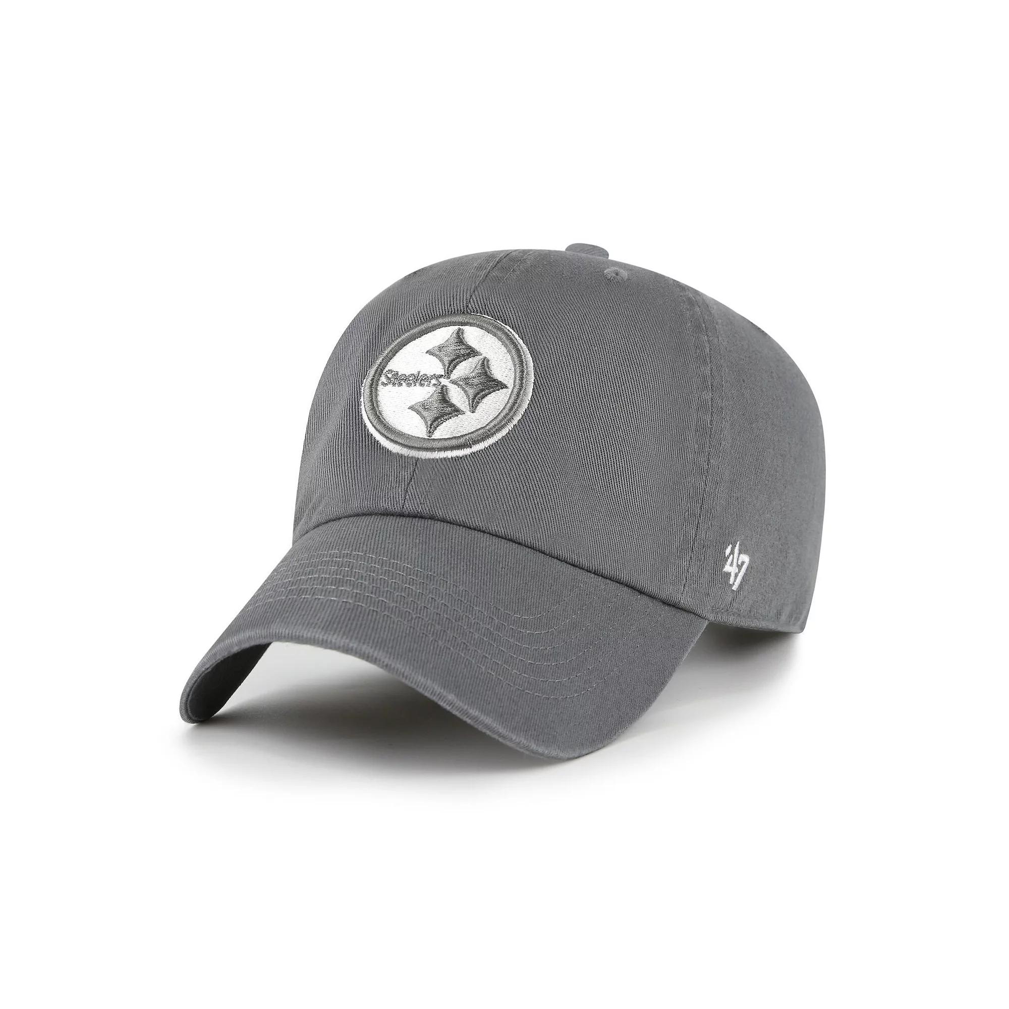 Women's '47 Gray Pittsburgh Steelers Bright Side Clean Up Adjustable Hat, Grey Product Image